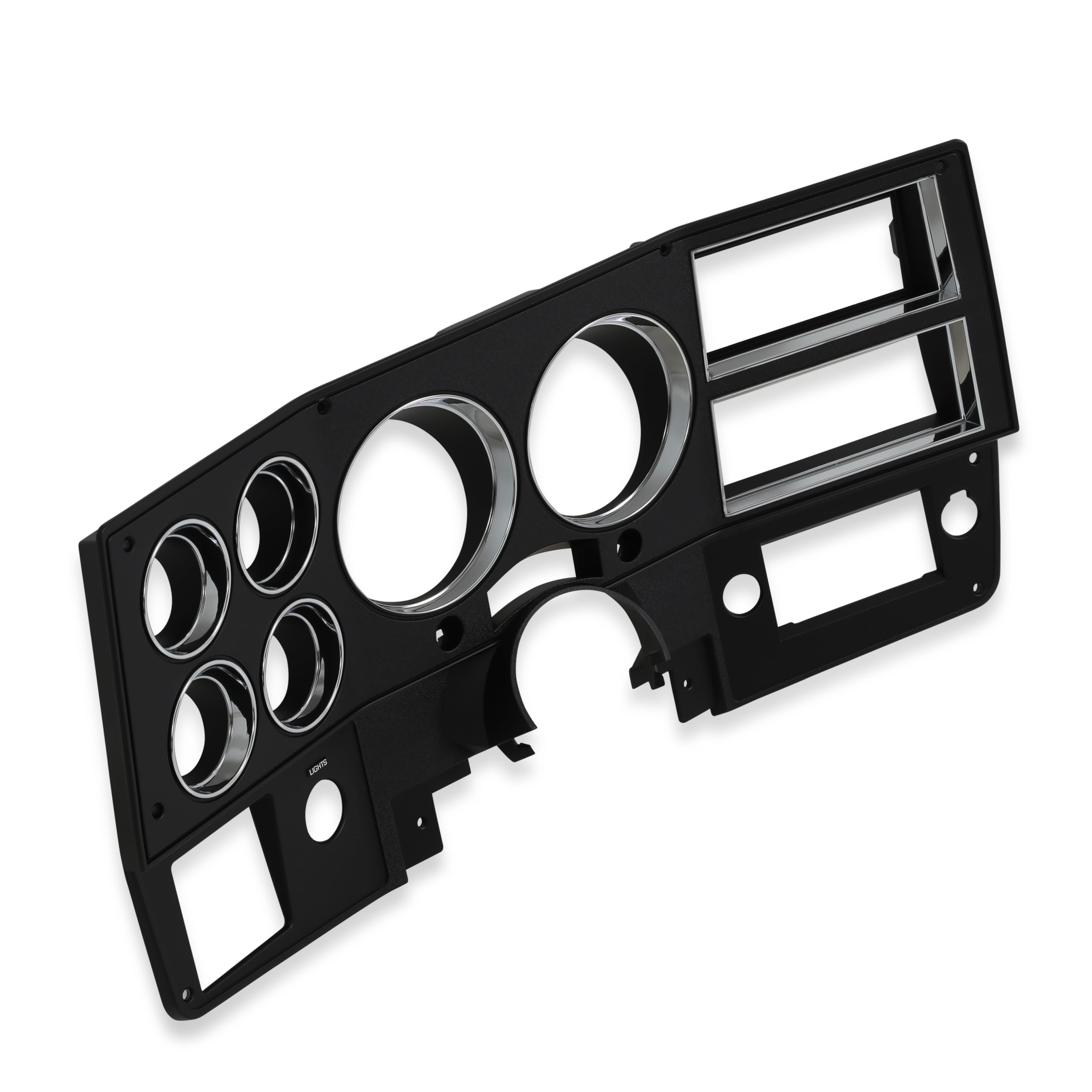 INST886 Brothers Trucks Instrument Bezel - With A/C - Black/Chrome