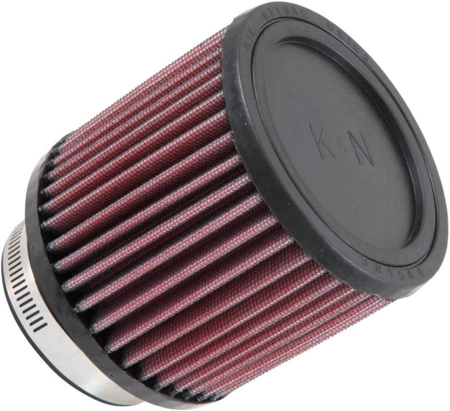 High-Flow K&N Original Lifetime Universal Clamp-On Air Filter: High Performance, Premium, Washable: Flange Diameter: 3 In, Filter Height: 4 In, Flange Length: 1 In, Shape: Round, RB-0900