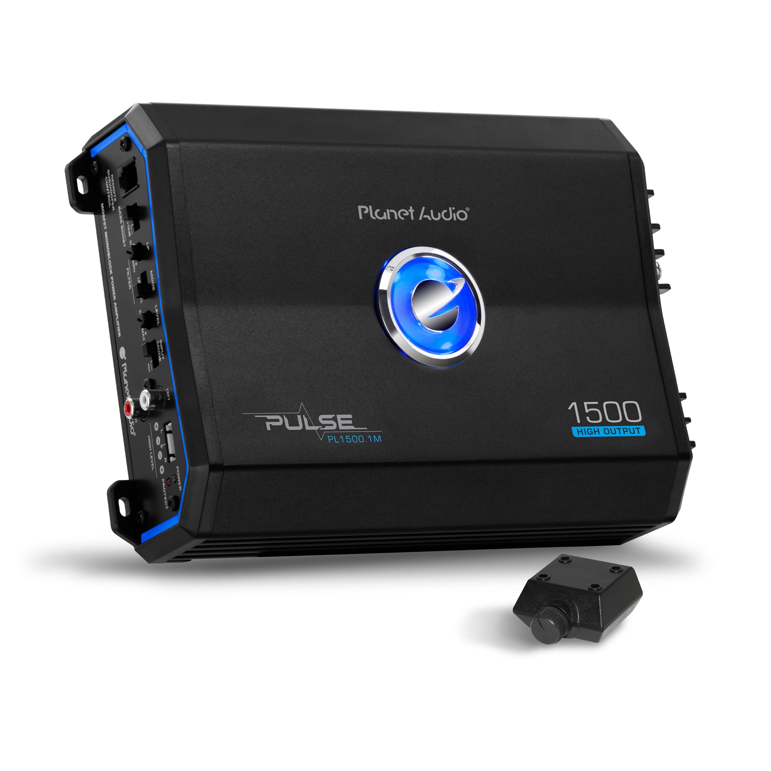 Planet Audio Monoblock PL1500.1M Car Amplifier - 1500 Watts, 2/4 Ohm Stable, Class A/B, Mosfet Power Supply