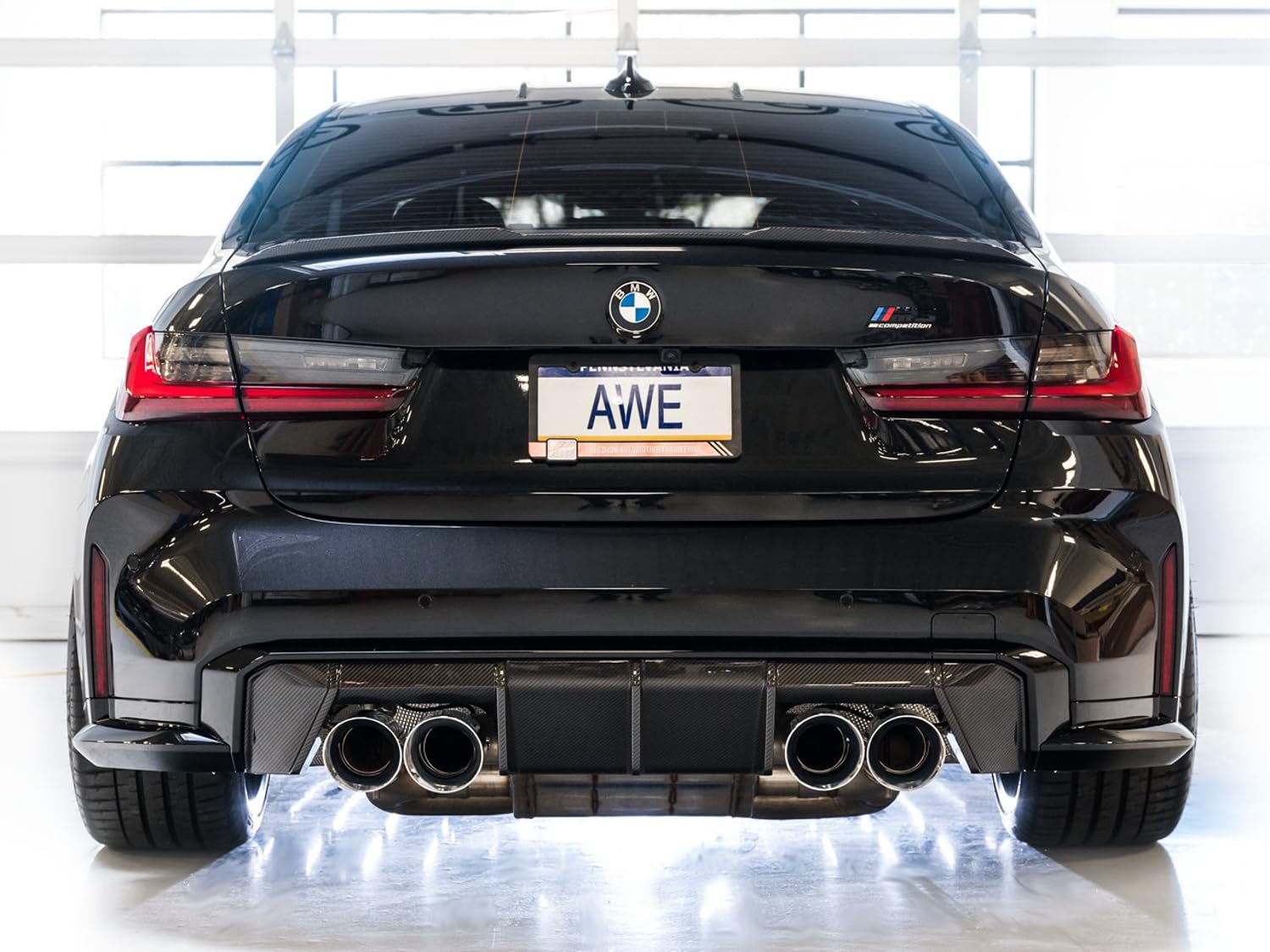 AWE Catback Exhaust SwitchPath for BMW G8X M3/M4 - Chrome Silver Tips - 3025-43480
