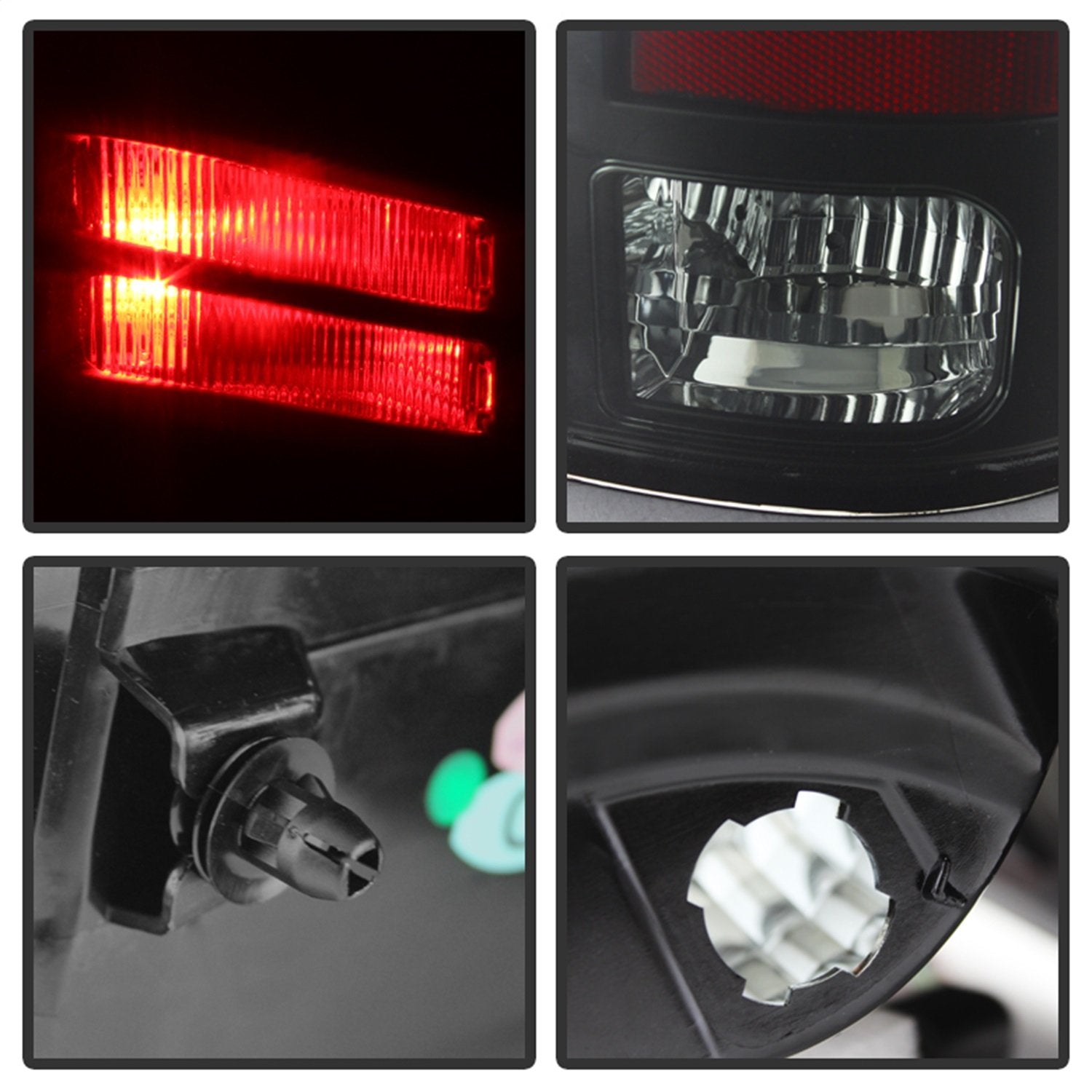 LED Tail Lights Black/Smoked Spyder Auto 5077578