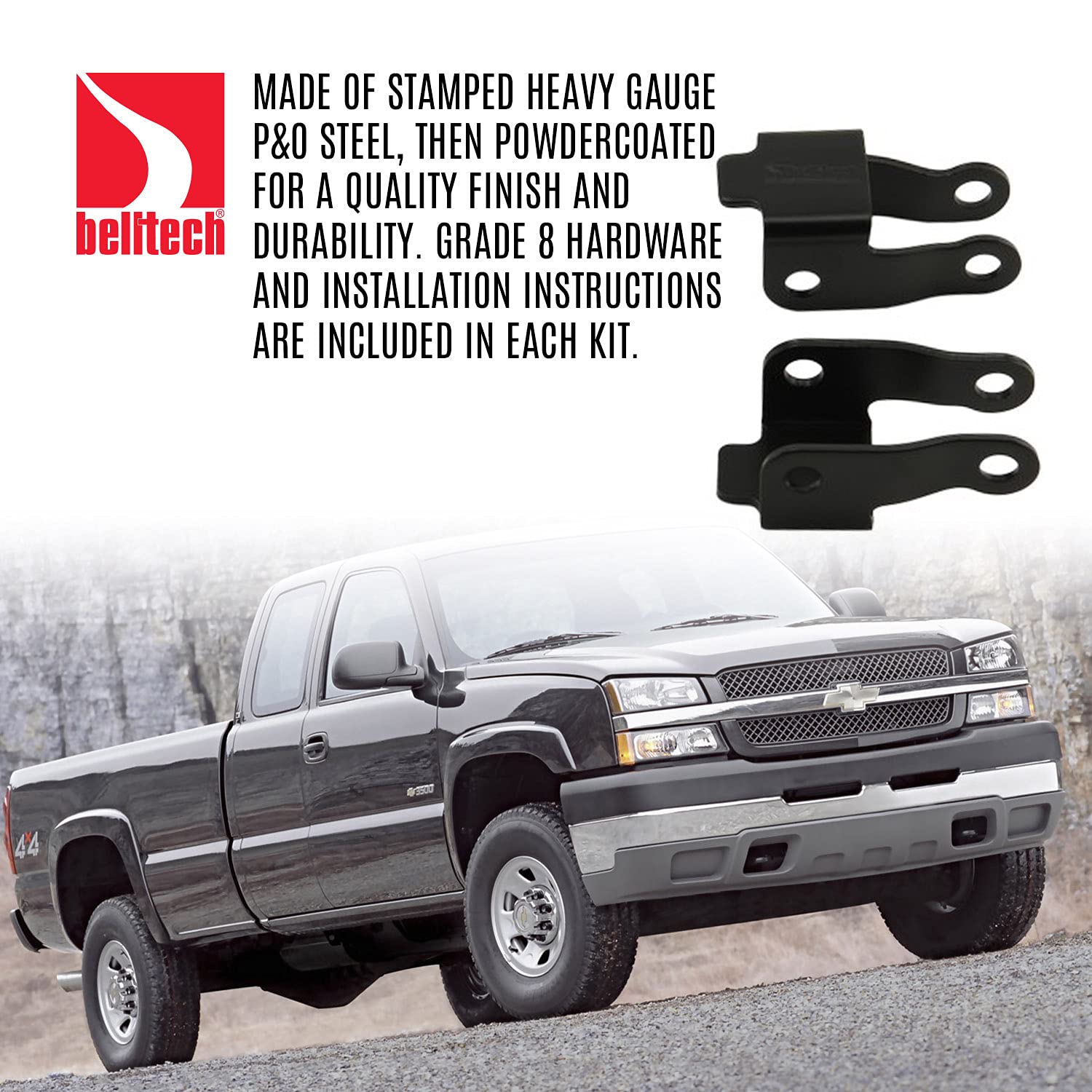 Shock Extension Kit Belltech 6654 fits 99-06 Silverado Sierra 1500 all cabs