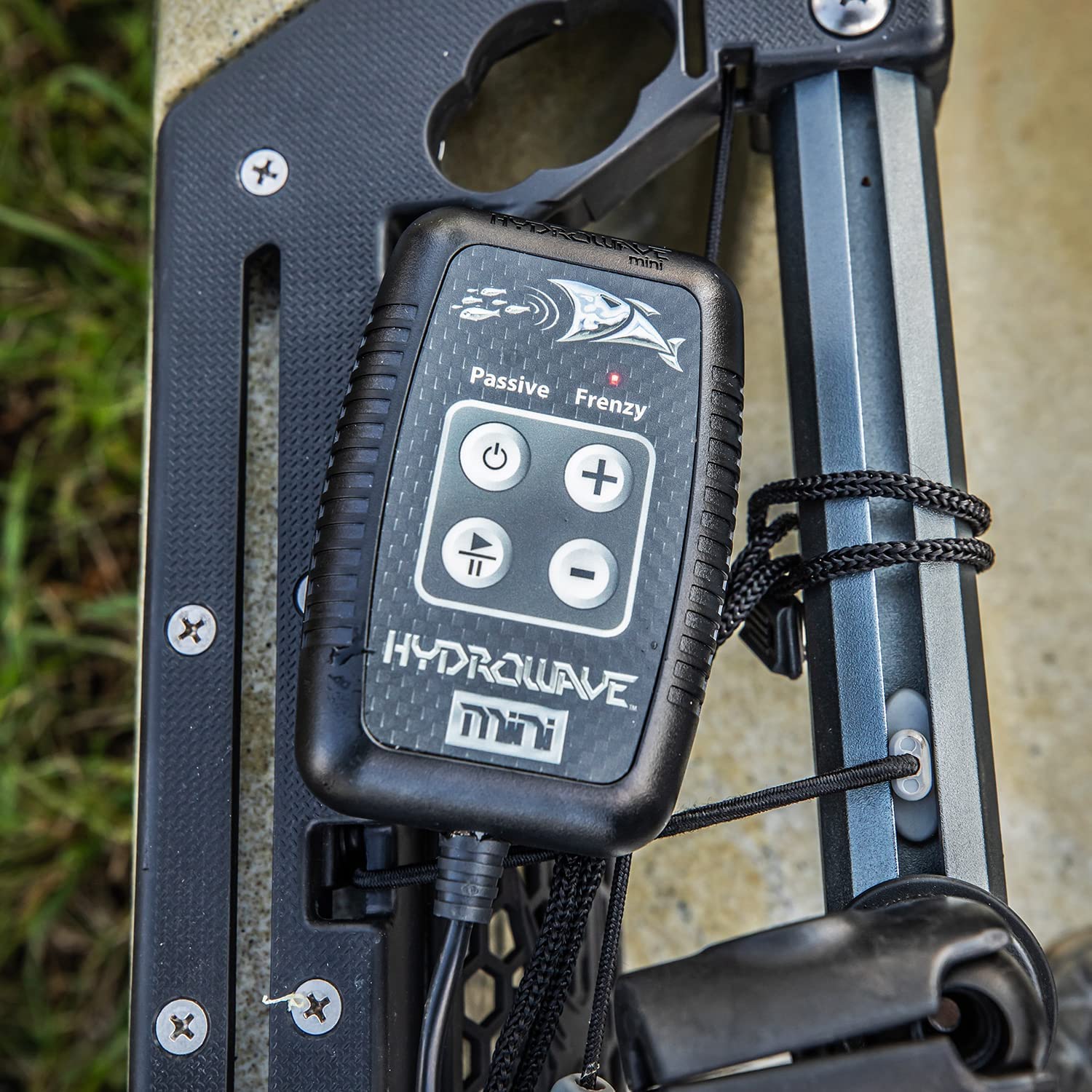 Walleye Mini HYDROWAVE Electronic Fishing Call Package for Docks and Small Boats - Passive and Frenzy Sound Modes - Stimulate a Feeding Frenzy and Attract More Fish Black