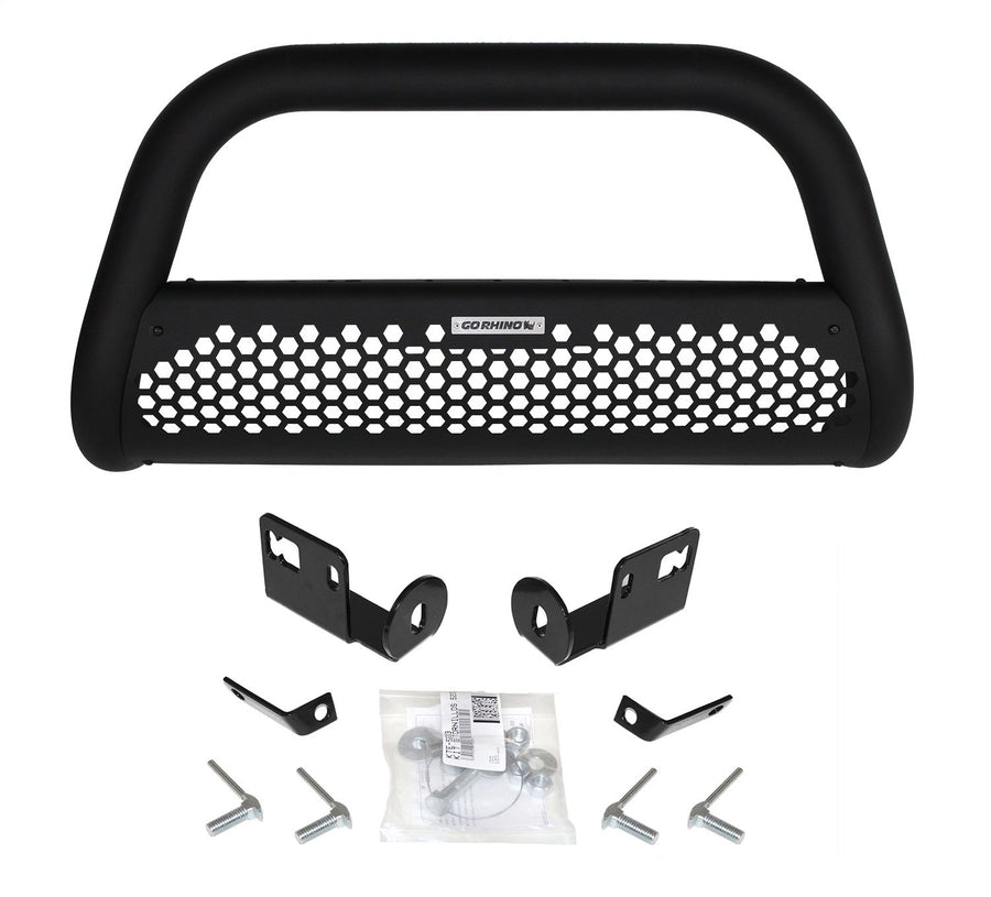 RC2 Grille Guard & Mounting Brackets Kit Go Rhino | Mild Steel, Textured Black | 55253T | Fits 2007 - 2021 Toyota Tundra; 2008 - 2022 Toyota Sequoia Excludes TRD & Others (See description)