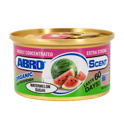 ABRO Air Freshener Car Cans: Spill Proof Air Fresheners for Home, Office, or Car Accessories, Lasts Up to 60 Days - 1 Pack Watermelon Sugar Scent