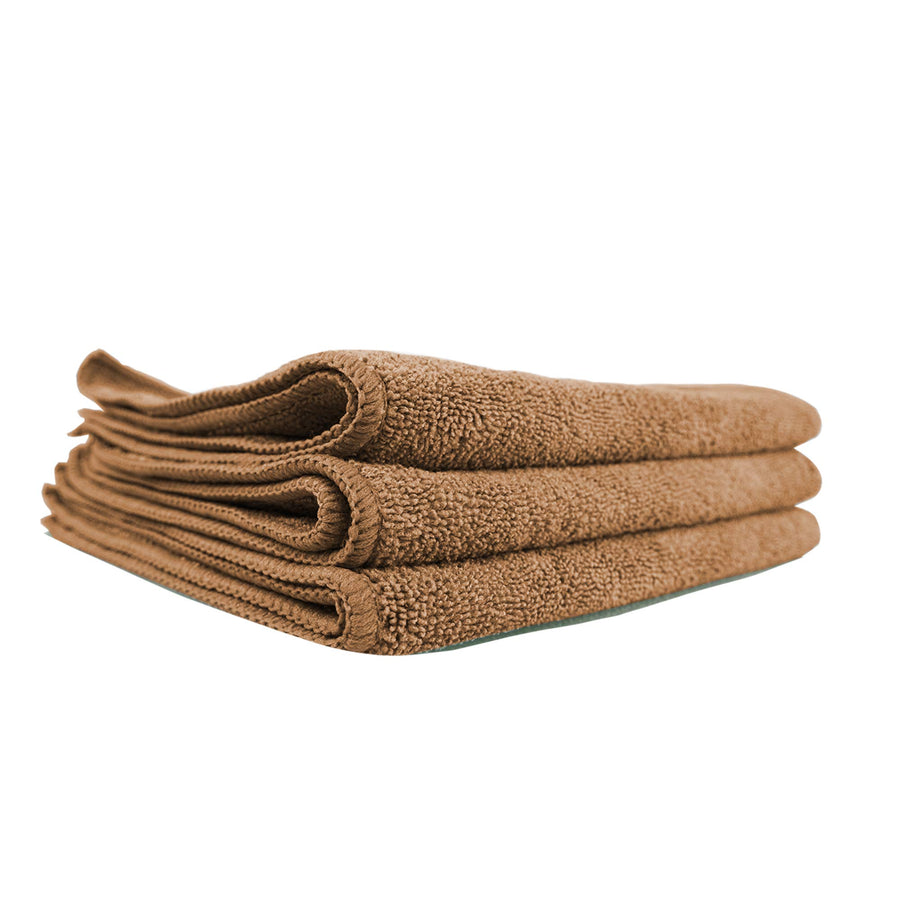 Chemical Guys MIC34403 Professional Workhorse Microfiber Towel, Tan (Safe for Car Wash, Home Cleaning & Pet Drying Cloths) 16" x 16", Pack of 3