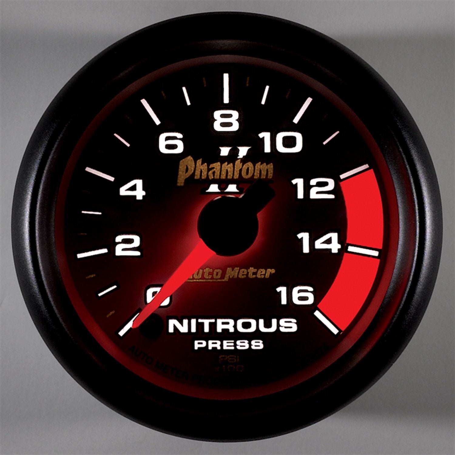 Auto Meter Phantom II 7574 2-1/16" 0-1600 PSI Full Sweep Electric Nitrous Pressure Gauge