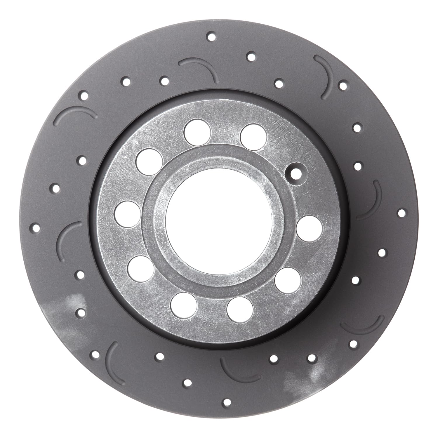 Talon Cross-Drilled and Slotted Solid Rotor, Hawk Performance Brakes, 9.96 in. Diameter, 2.02 in. Height