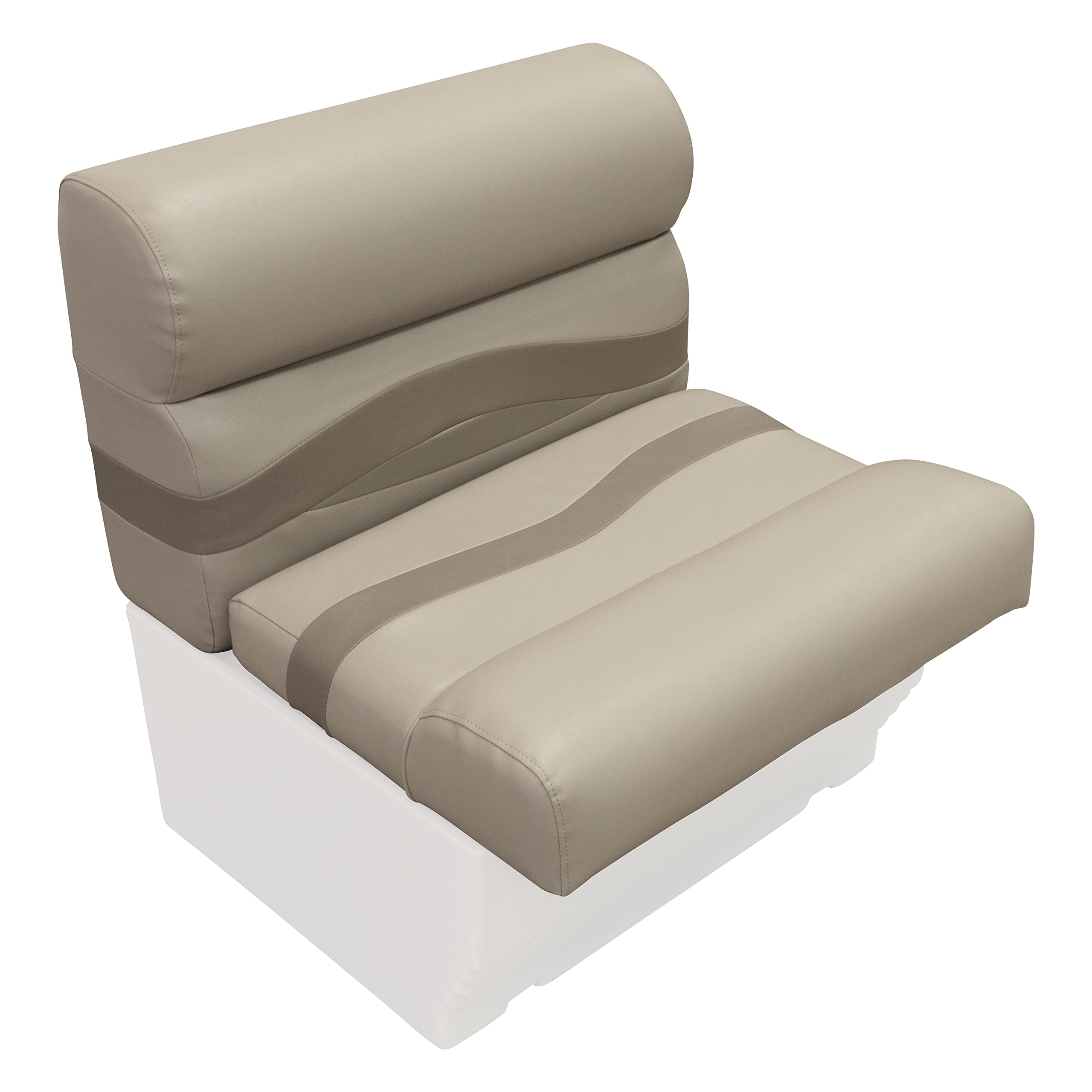 Premier Series Wise BM1143-1749 Pontoon 27" Bench Seat Cushion Set, Mocha Java/Café/Mushroom