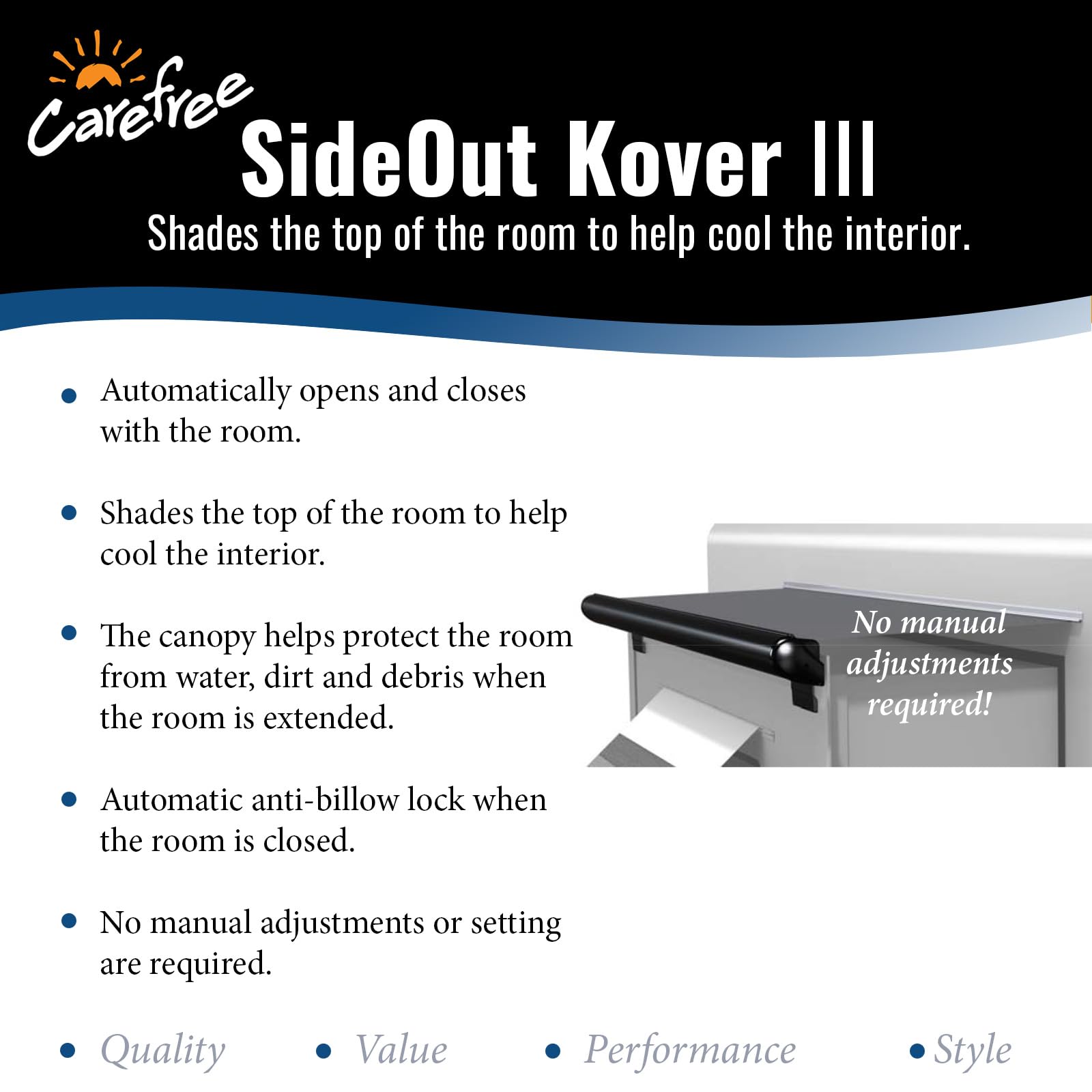 SideOut Kover III Carefree Awning