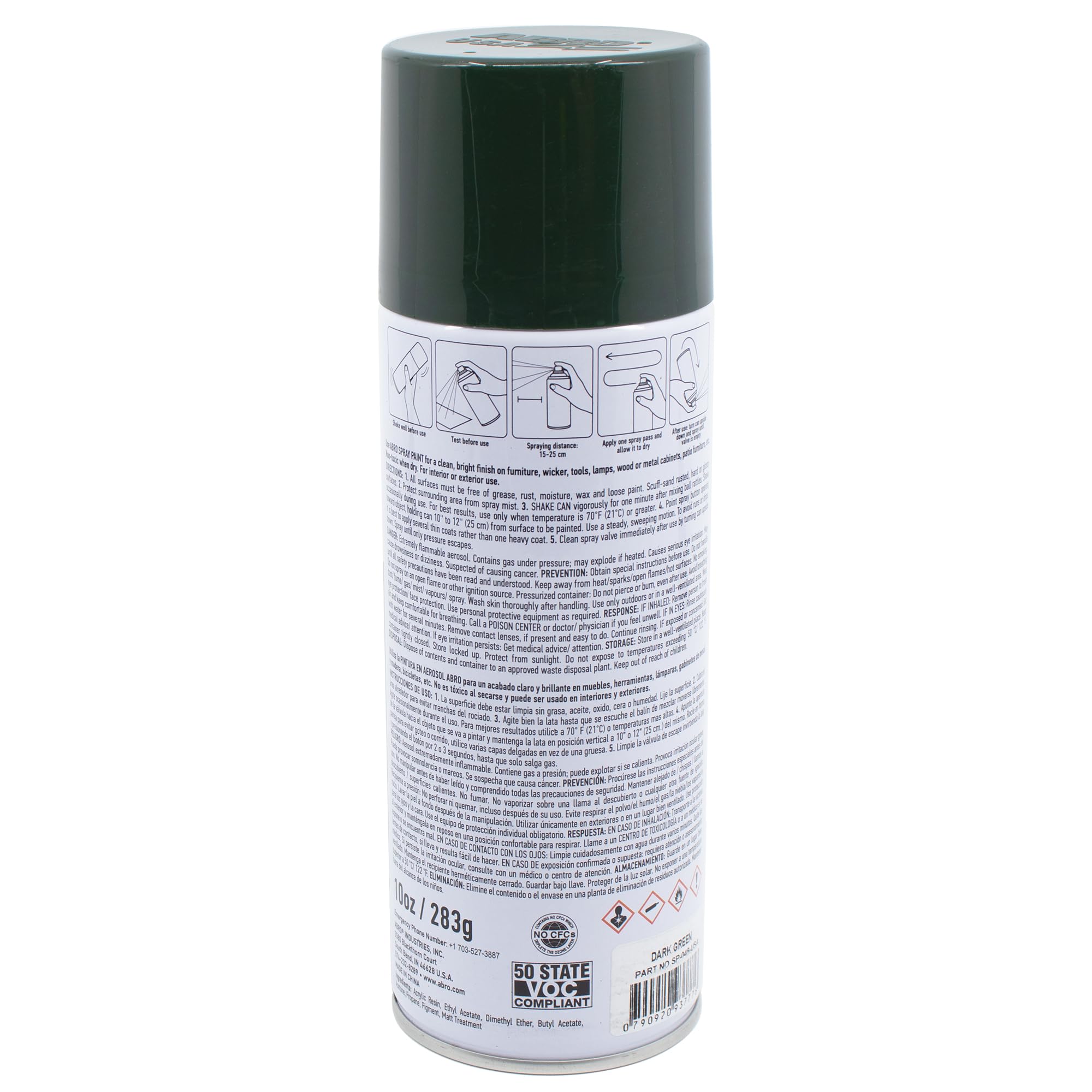 Dark Green ABRO Spray Paint