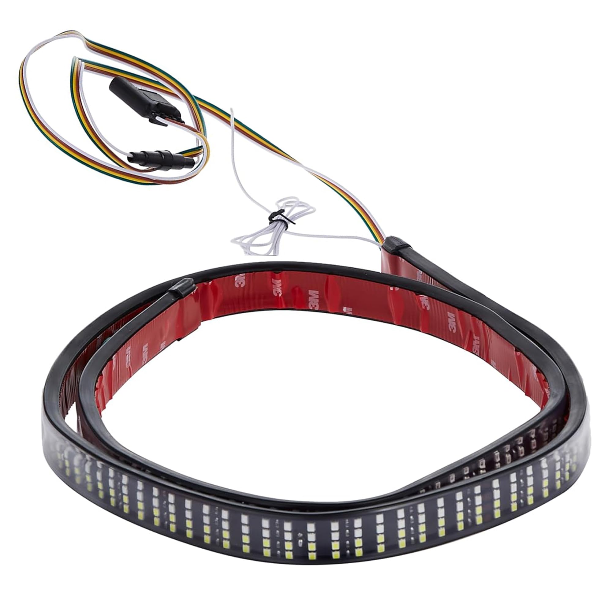 60" Rough Country LED Quad-Row Multi-Function Tailgate Light Strip - 78860, Black