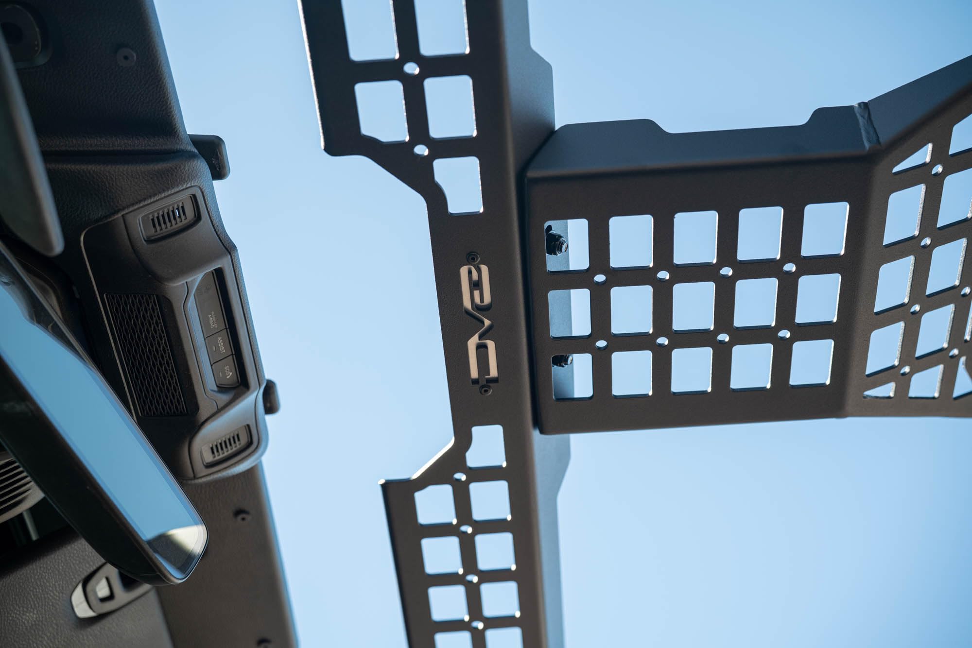 Offroad DV8 Overhead Molle Panel for 2018-2025 Jeep Wrangler & Gladiator | Provides Secure Storage for Your Off-Road & Daily Gear | Rigid Fitment | Black Powder Coated Finish | Durable Steel Design