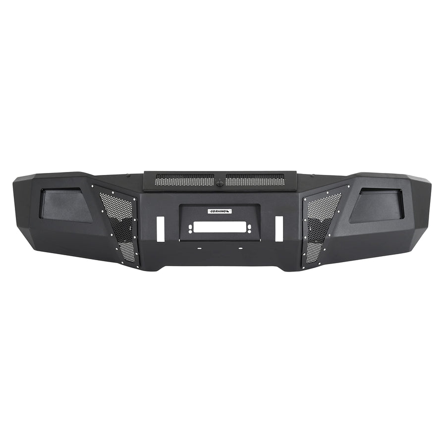 Go Rhino Front Bumper BR11 | Mild Steel, Textured Black | 24280T | Fits 2015-2019 Chevrolet Silverado 2500 HD, 3500 HD