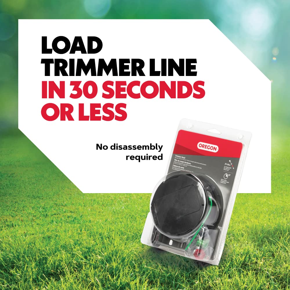 Oregon Trimmer Head Universal Replacement, For Gas and Electric Trimmers and Weed Wackers, 4-1/2" Speed Feed, Fits Most Straight-Shaft Trimmers Such as Echo, Stihl, RedMax, Troy-Bilt and More (55-265)