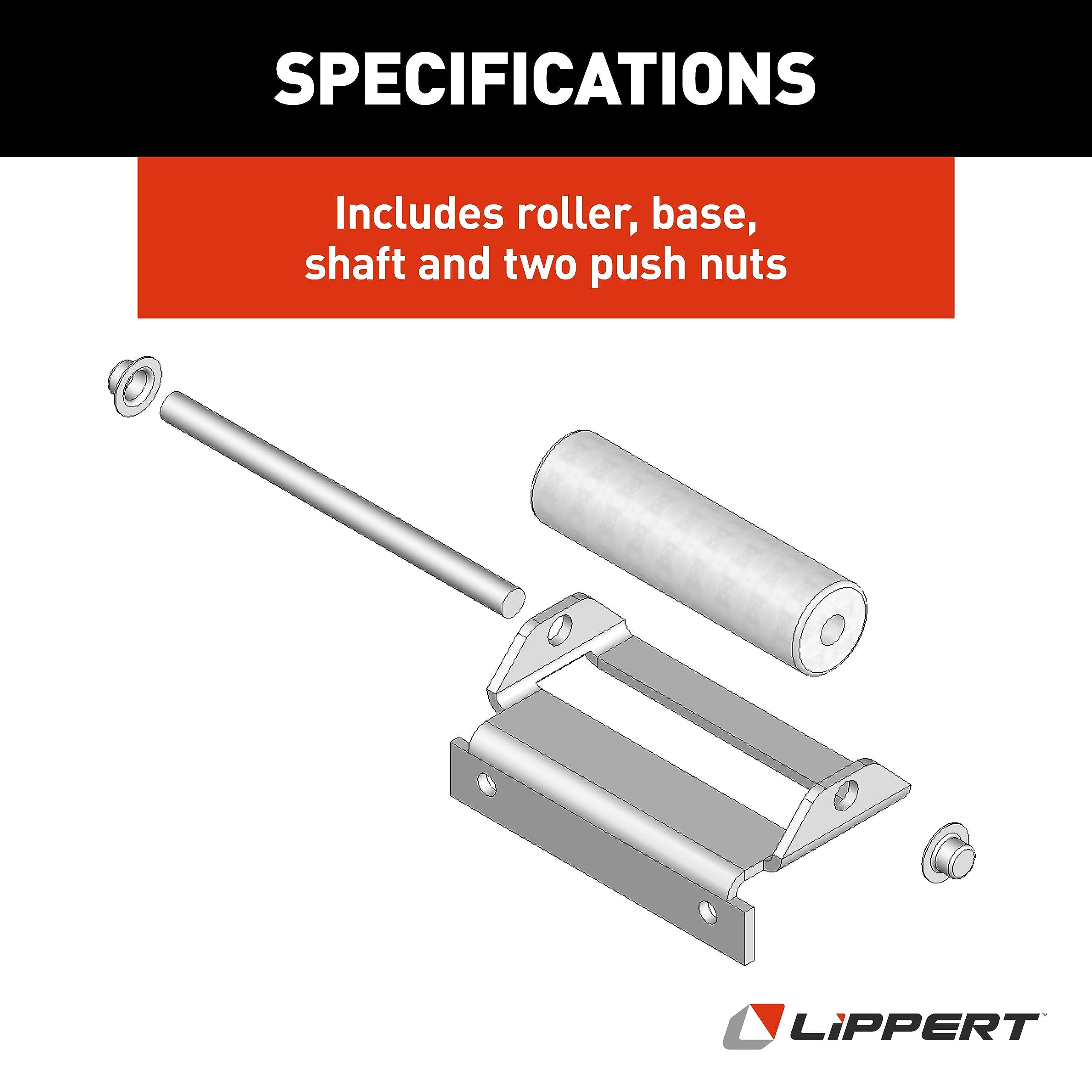 J-36 Service Roller Lippert Components 276288, Black