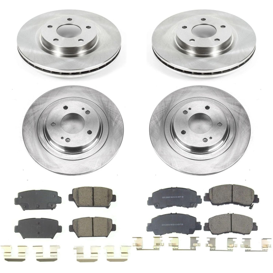 Power Stop KOE8461 Front and Rear Replacement Brake Kit-OE Brake Rotors & Ceramic Brake Pads For Mitsubishi Eclipse Cross 2018-2020 [Model Specific]