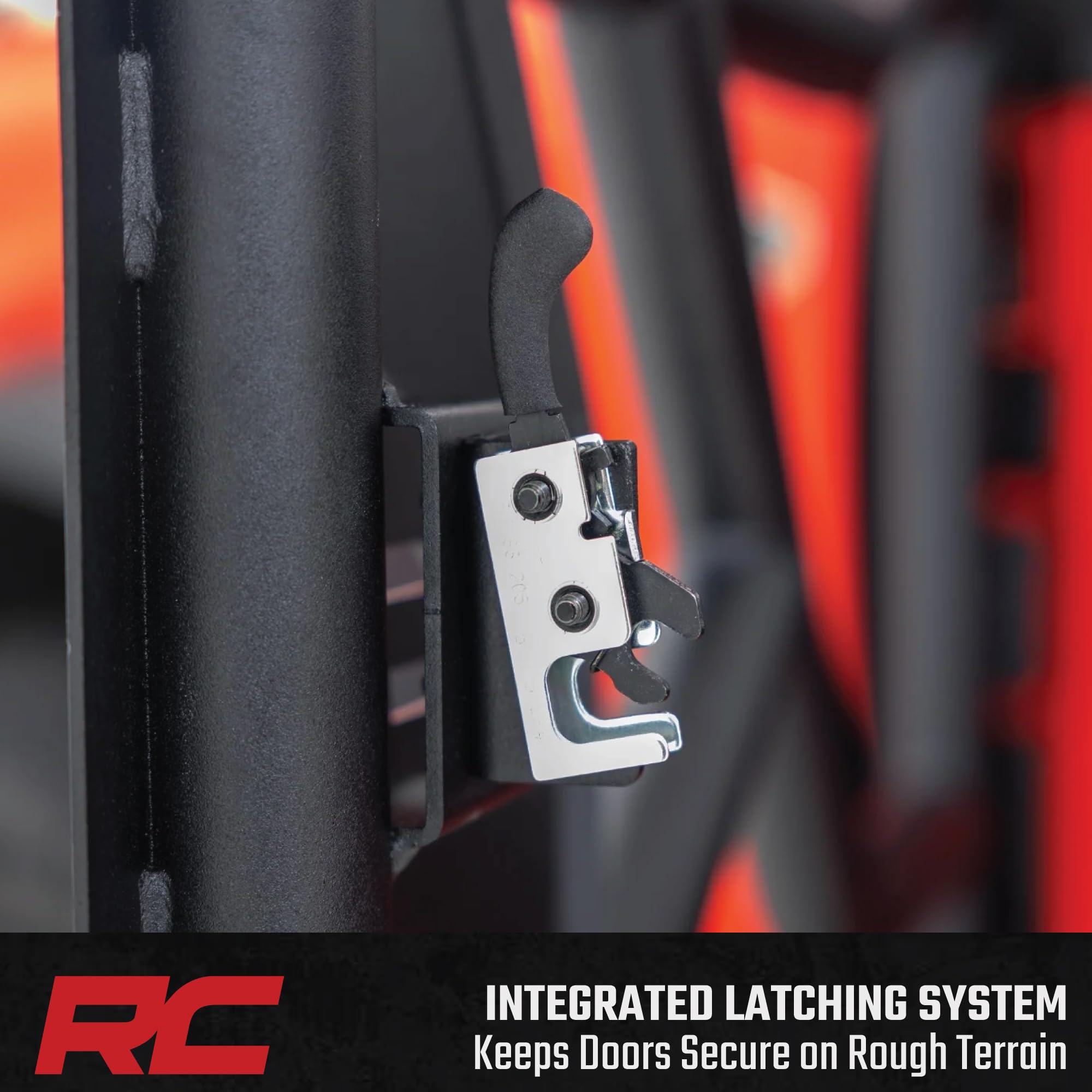 Steel Tube Doors Rough Country for Ford Bronco 4-Door (2021-2025) - Aggressive Open-Air Look, Easy Bolt-On Install, Enhanced Visibility & Safety