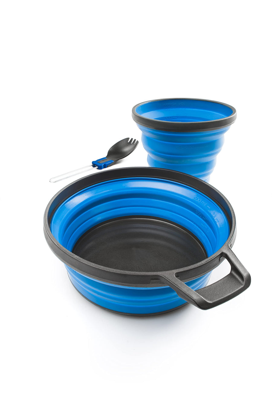 GSI Outdoors 1 Person Escape Camp Table, Backpacking Set with Collapsible Bowl, Cup, Spork