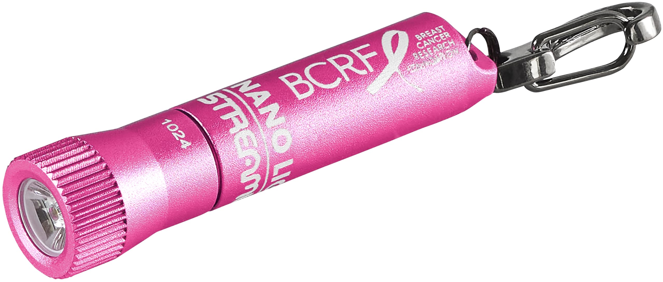 Streamlight Nano Light II 73022 20-Lumens Miniature Keychain LED Flashlight with AAAA Alkaline Battery, Pink BCRF Edition