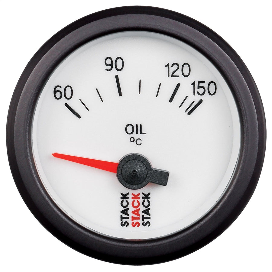 AutoMeter Gauge ST3259, Oil Temp, Electric, 52Mm, Wht, 60-150ºc, M10 Male
