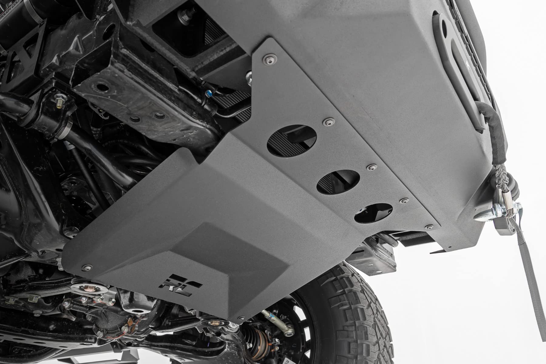 Rough Country High Clearance LED Front Bumper w/9500s for 16-22 Tacoma - 10728