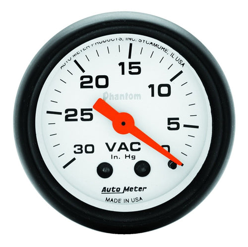 AUTO METER Phantom Mechanical Vacuum Gauge 5784 2.3125 in.
