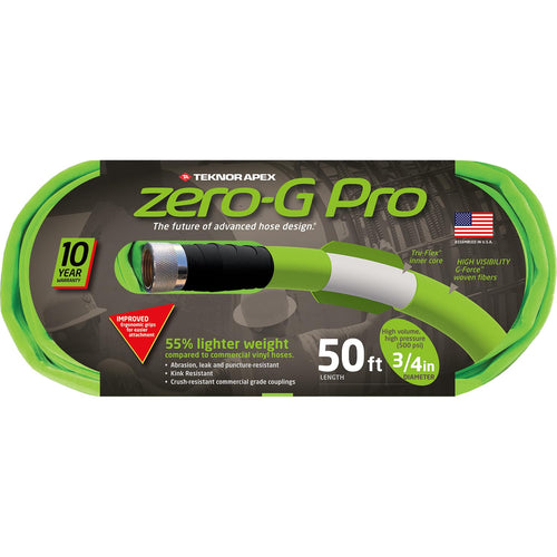 Pro zero-G, 4300-50, Lightweight, Ultra Flexible, Durable, Kink-Resistant Garden Hose, 3/4" x 50', Green
