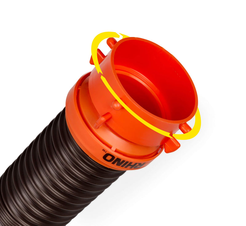 Camco Heavy Duty RhinoFLEX 10ft RV Sewer Hose Extension Kit with Swivel Fitting - Extends Your Sewer Hose to Fit Your Needs (39764)