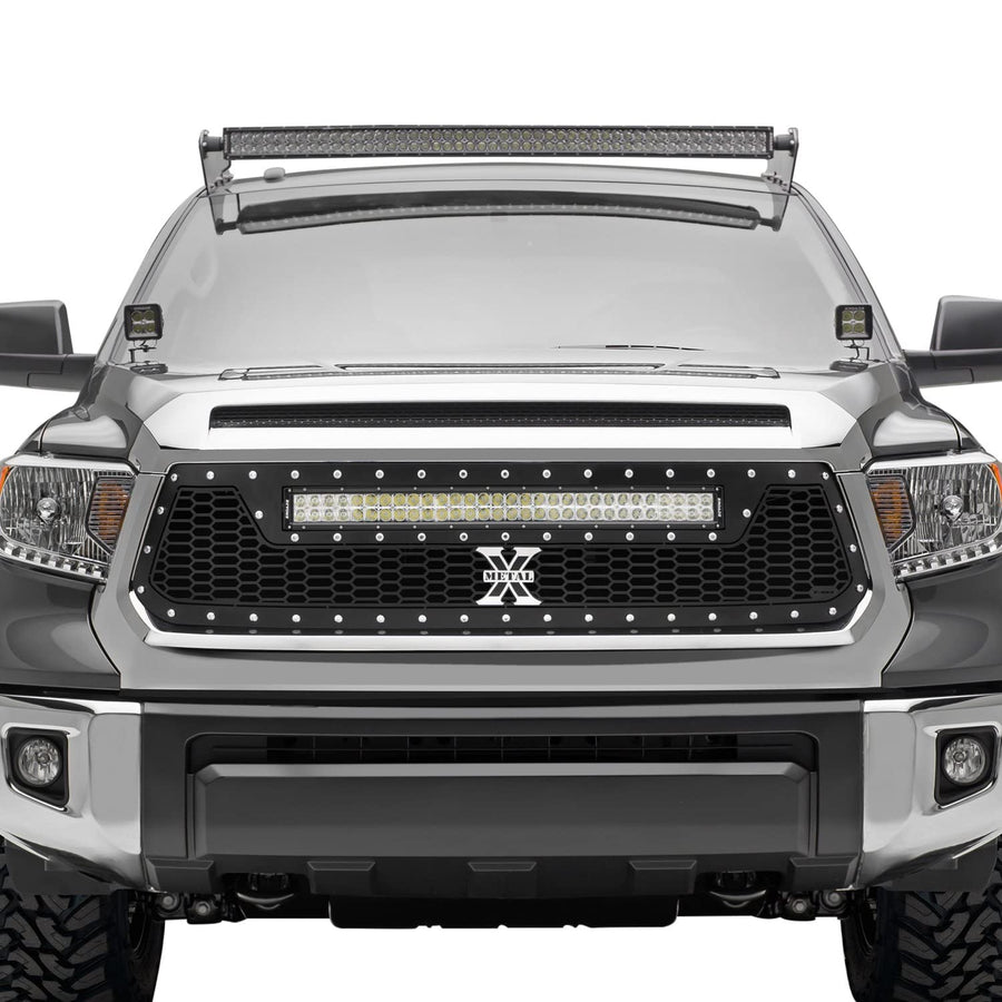 2014-2017 Tundra Grille Laser Torch, Black, 1 Pc, Replacement, Chrome Studs with (1) 30" LED - PN #7319641
