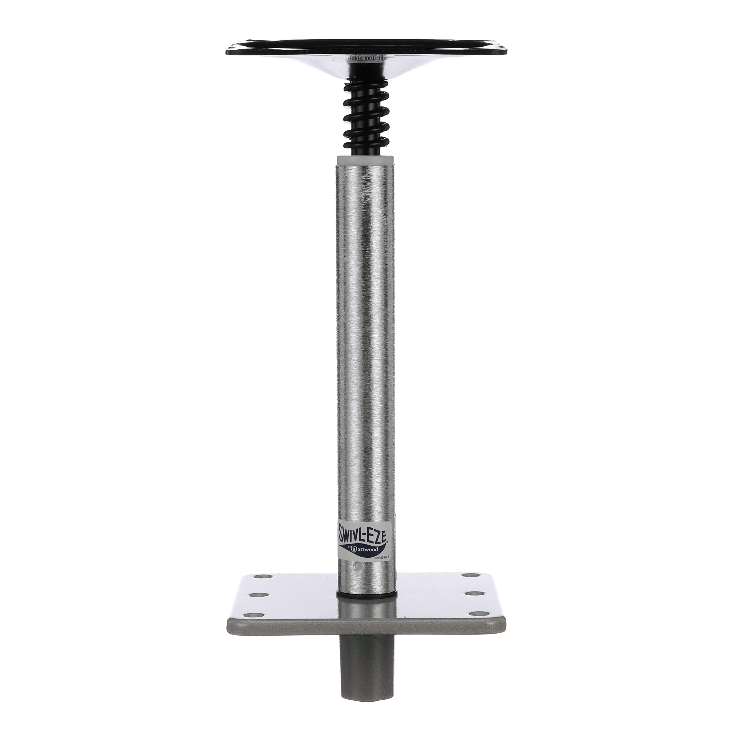 Swivl-Eze Lock’N-Pin ¾-Inch Pedestal Package Attwood, Brushed Aluminum Finish, 11 Inches Tall, 7-Inch x 7-Inch Base Plate
