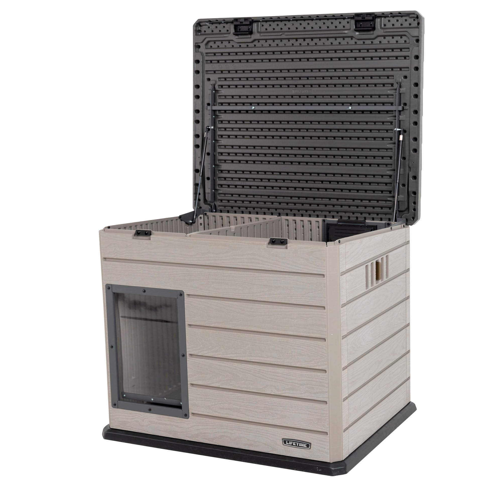 Deluxe Lifetime Dog House, Weather Protected with Adjustable Vents, Ideal Shelter for Medium to Large Dogs
