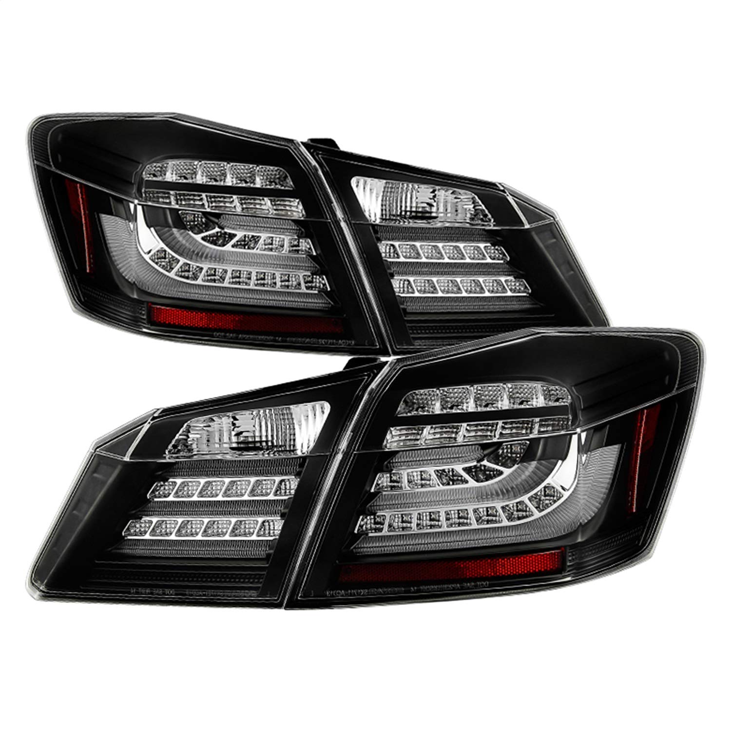 Honda Accord 2013-2015 Spyder 5082053 4DR (Original LED Version) LED Tail Lights - Black