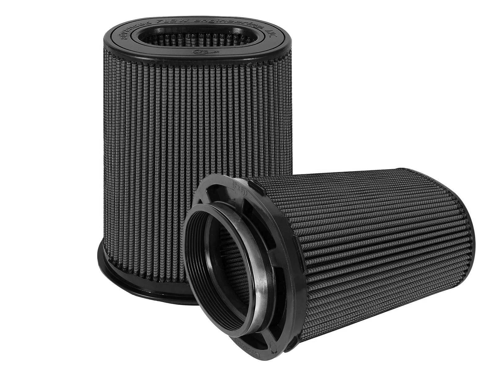 aFe POWER Momentum Intake Air Filter Replacement w/Pro 5R Oiled Media - Black, 6"x4" Inlet, 10" Tall - #24-91136K-MA
