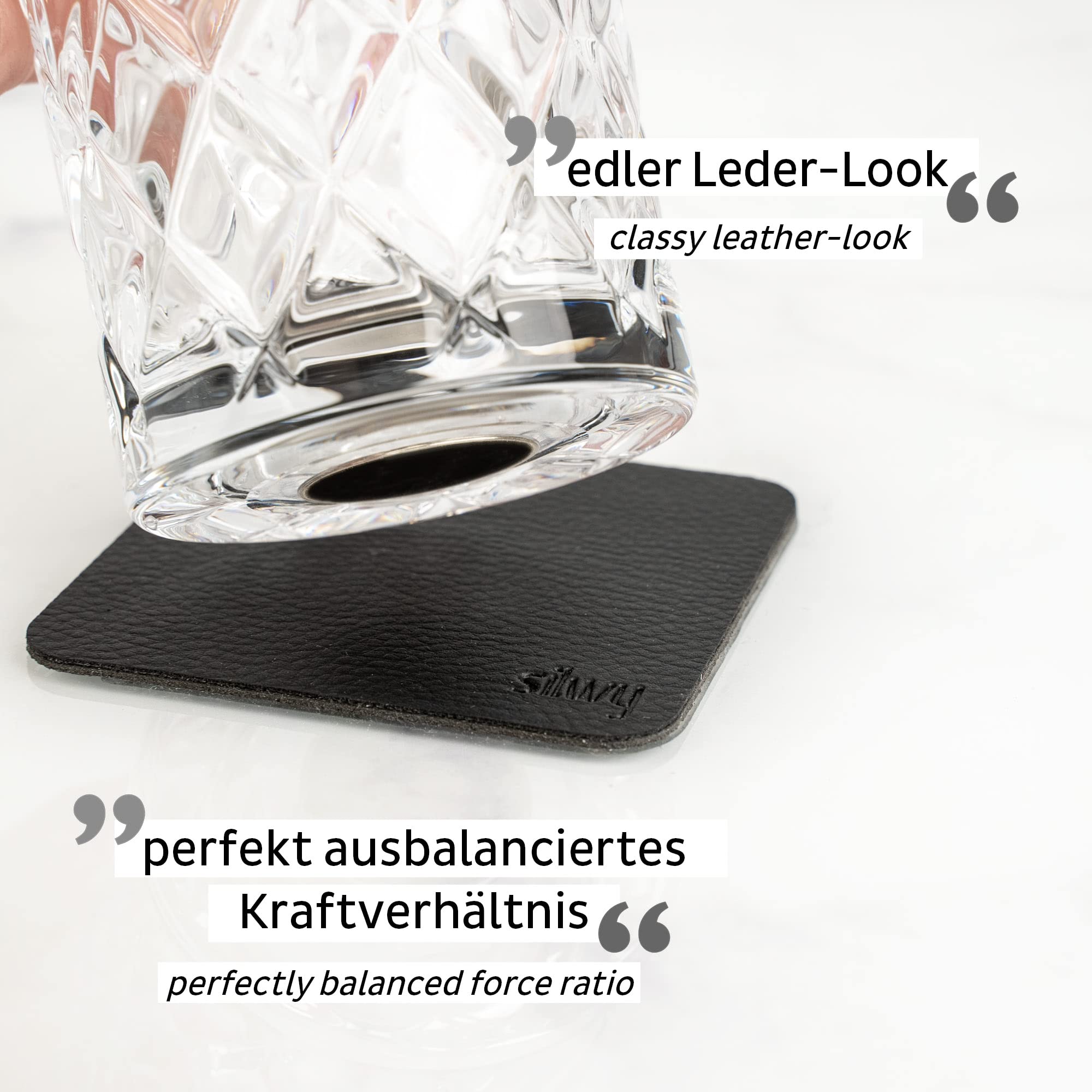 silwy® LONGDRINK Magnet-Kristallgläser 4er Set inkl. Vier wiederverwendbaren Metall-Nano-Gel-Pads - rutschfeste Magnetgläser für Camping, Caravaning und Boating COG: 0 / Price: 119,95