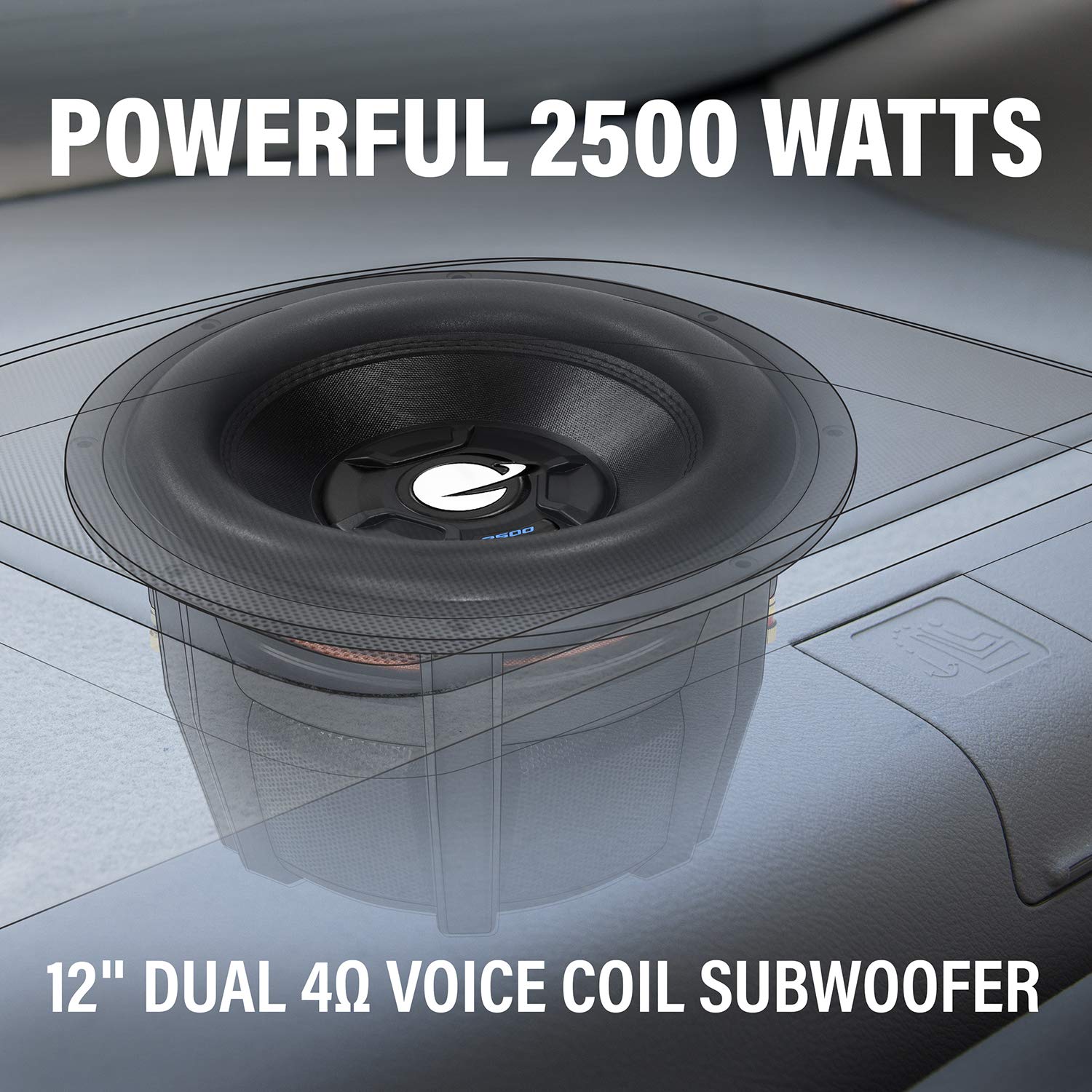 12 Inch Planet Audio BBD12B Car Subwoofer - 2500 Watts Maximum Power, Dual 4 Ohm Voice Coil, Sold Individually, Black