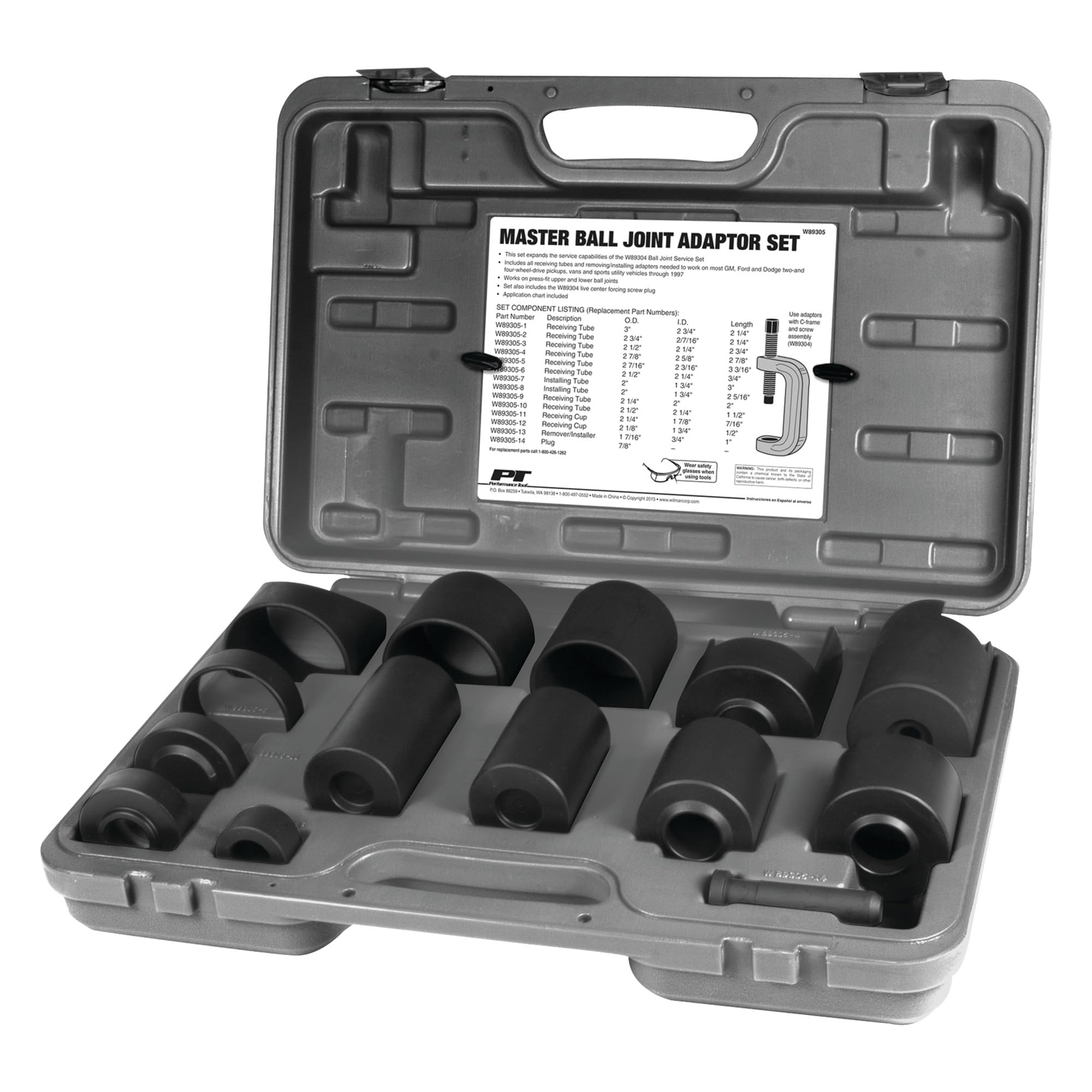 Master Ball Joint Adapter Set Performance Tool W89305