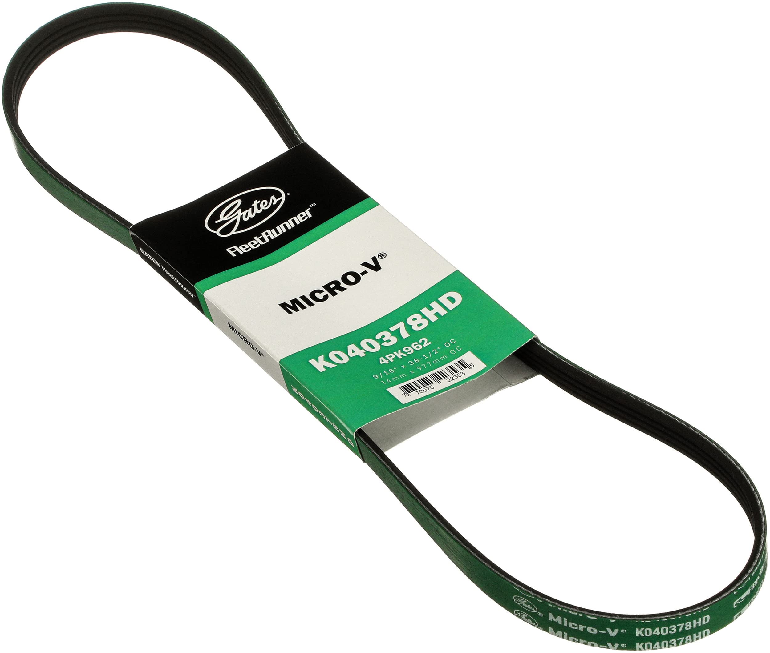 Gates FleetRunner K040378HD Micro-V Serpentine Drive Belt