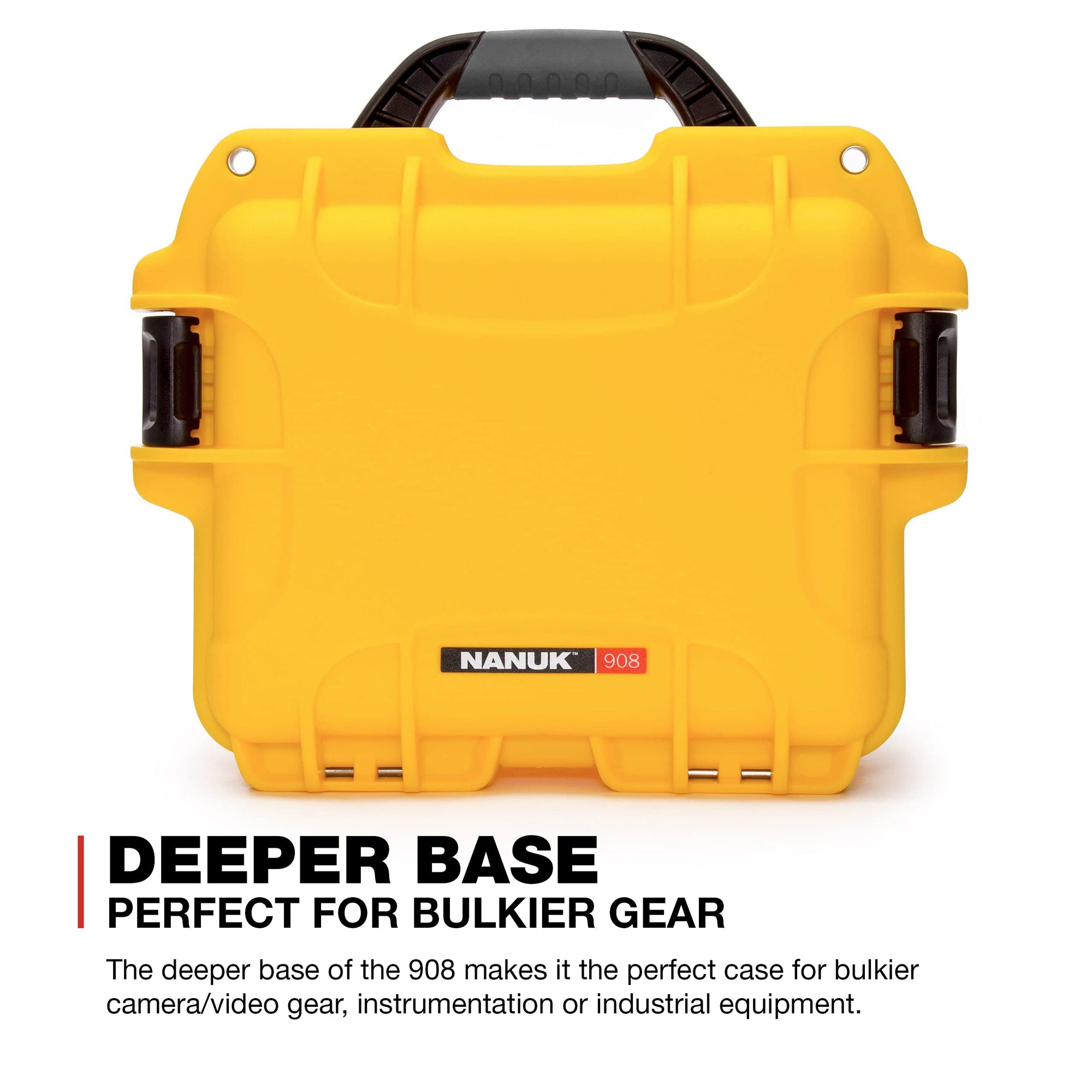 Waterproof Nanuk 908 Hard Case with Padded Dividers - Yellow
