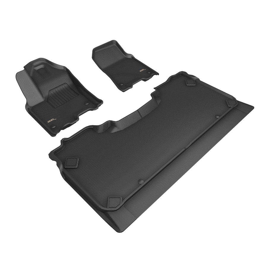 3D MAXpider Kagu Floor Mat Compatible with Dodge RAM 1500 Crew CAB Bucket Seats (Black) 2025-2026 - Full Set