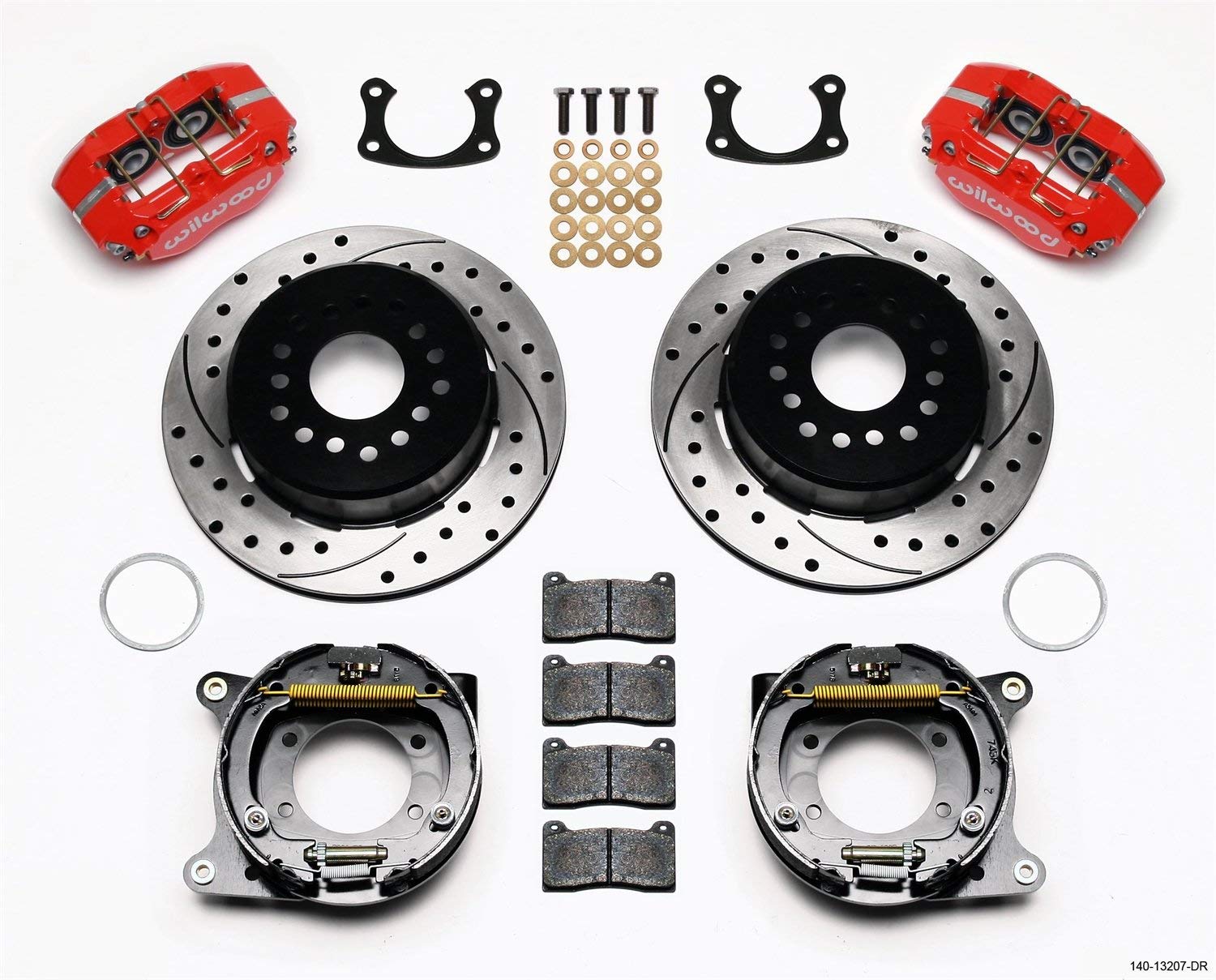 P/S DP-DB Brake Kit, Drilled, Red