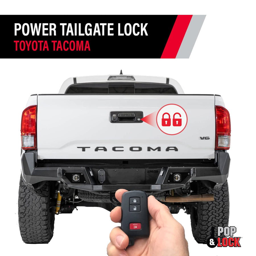 Power Tailgate Lock Pop & Lock – with Plug and Play T-Harness – Toyota Tacoma Fits Models 2016 to 2022 (PL8547TAC)