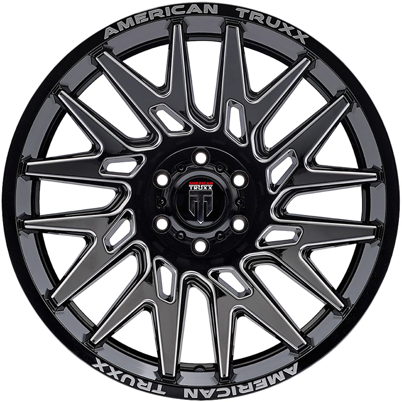 AT1919 American Truxx Evolution 22x12 6x135-44 Black/Milled Wheel Rim 22" Inch