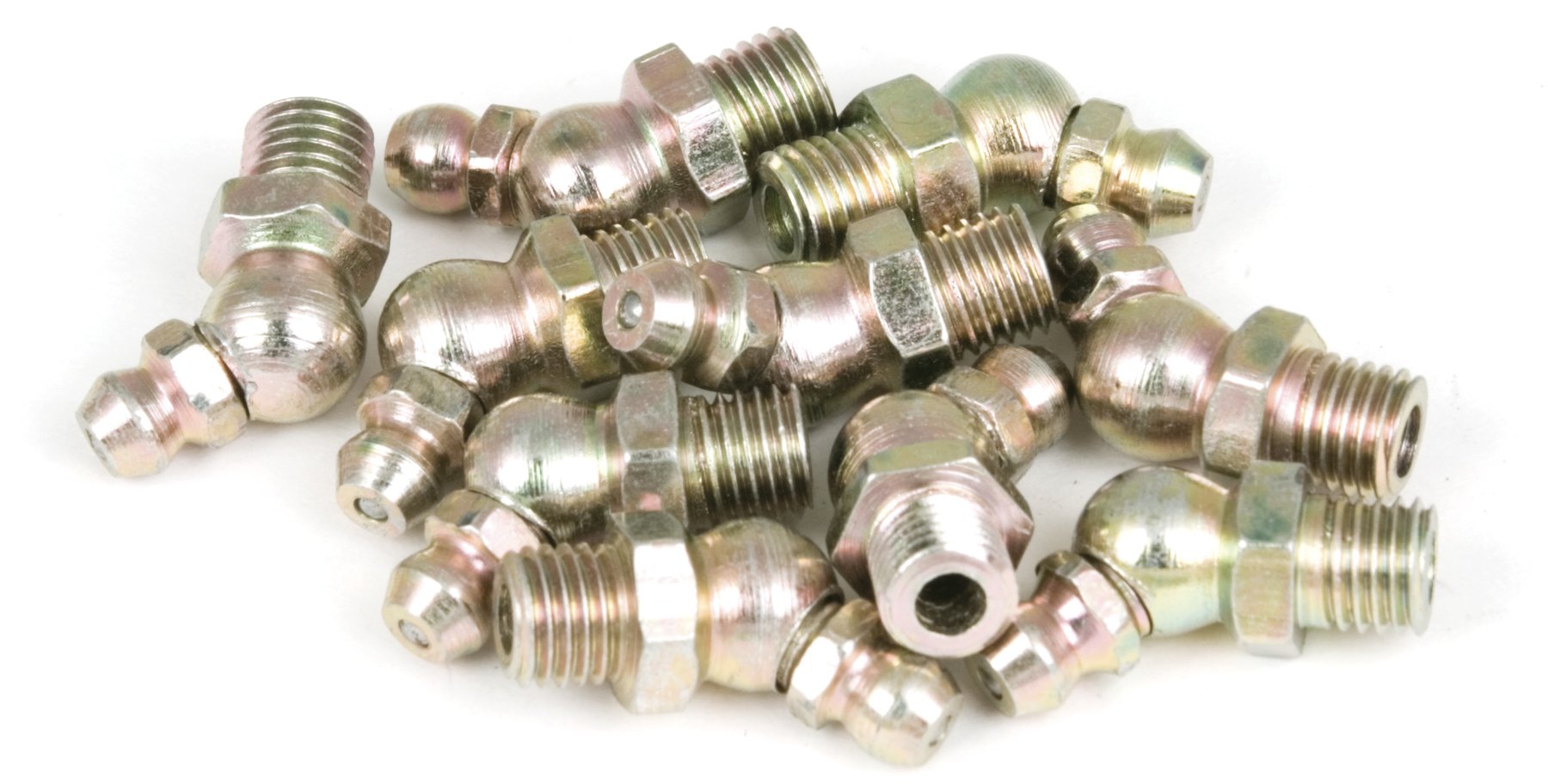 8mm x 1mm Performance Tool W54260 Short 45⁰ Grease Fitting, (Pack of 10)