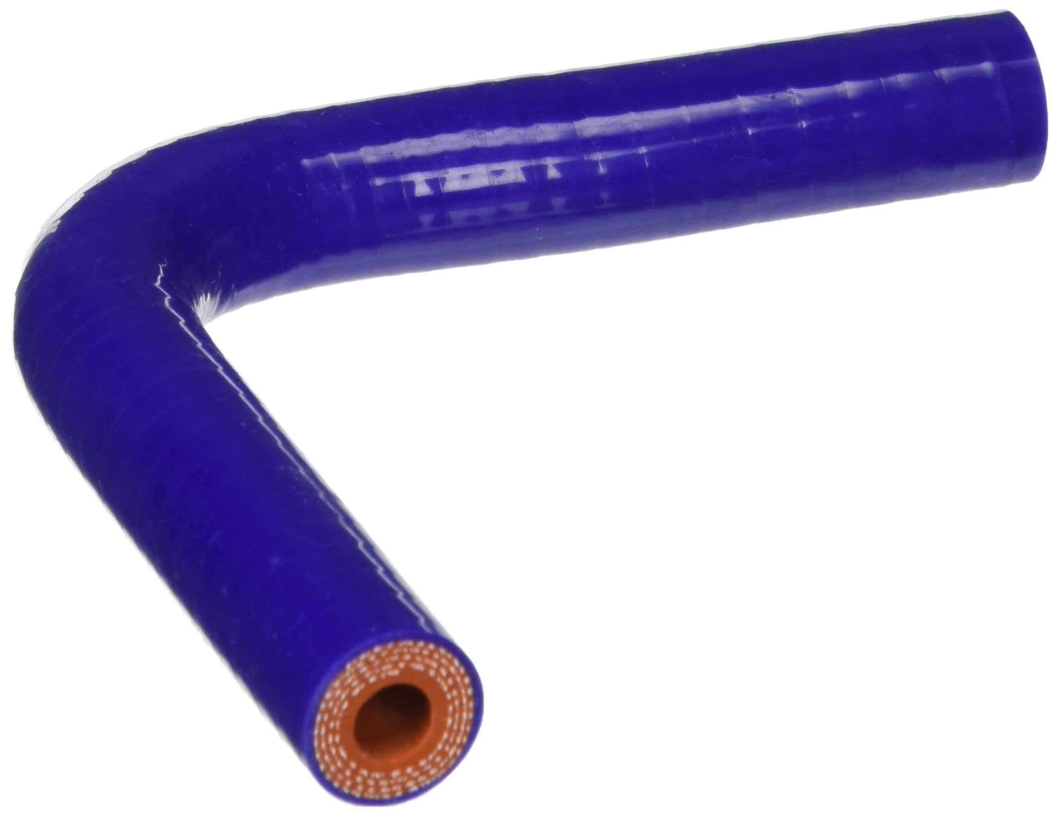 HPS Silicone High Temperature 90 degree HTSEC90-032-BLUE 4-ply Reinforced Coupler Hose, 100 PSI Maximum Pressure, 4" Leg Length on each side, 1/3" ID, Blue