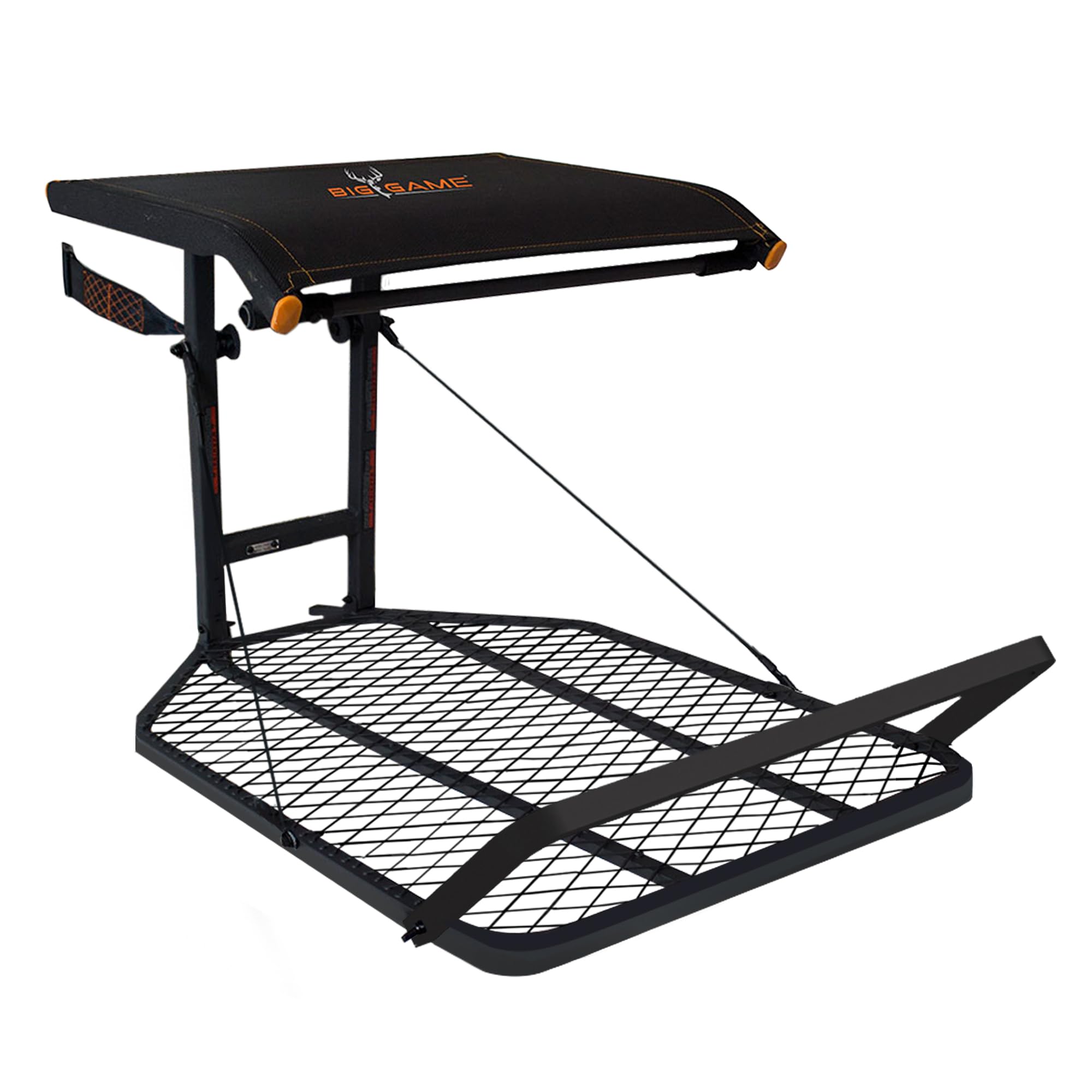 Captain XC Big Game Hang-On Treestand, Lightweight Steel Construction with 14 x 8 in. Flip-Back Flex-Tek Seat, 300 lbs Weight Rating