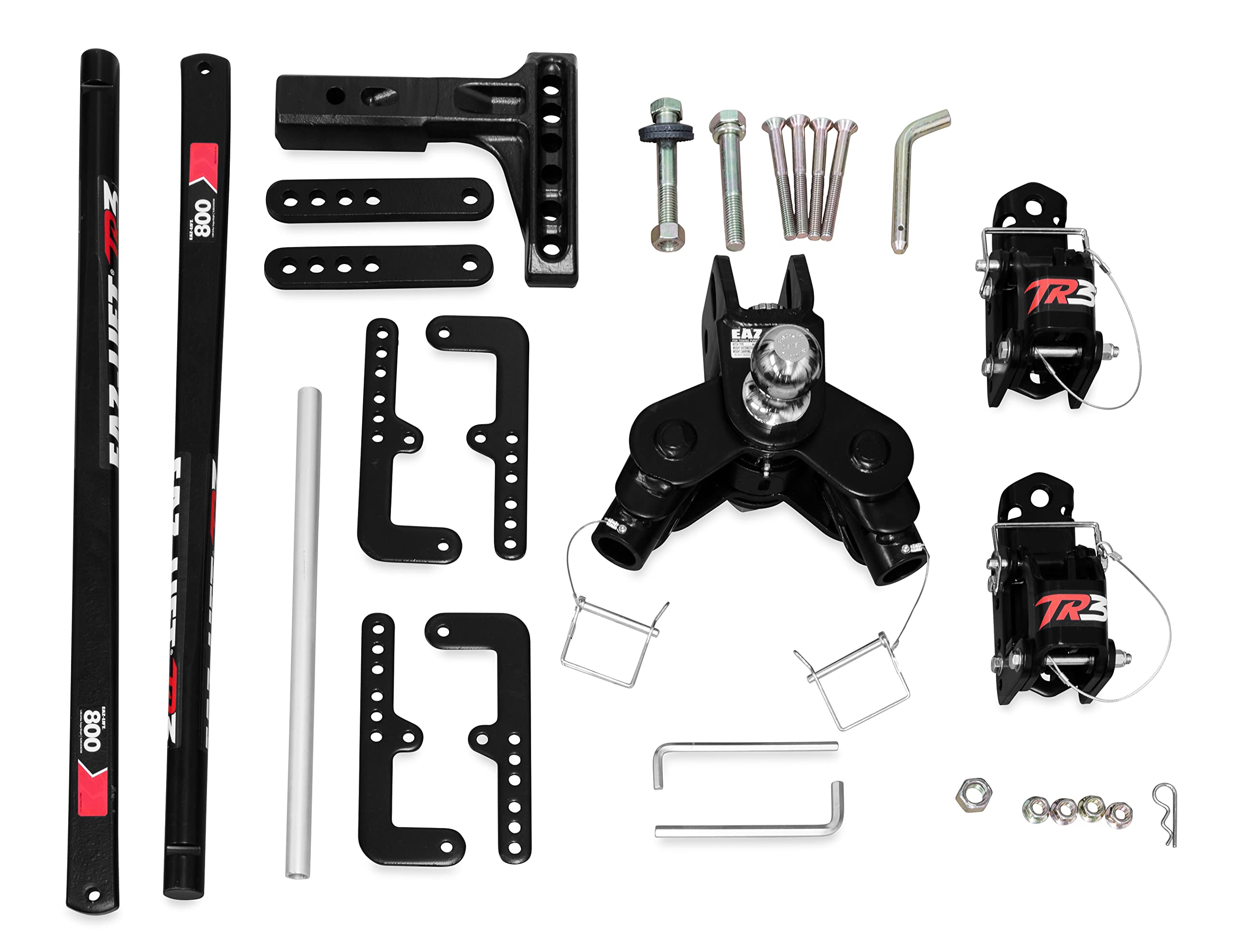 Eaz-Lift Camco TR3 800lb Weight Distribution Hitch Kit - Features 1,000lb Max Tongue Weight Rating, Pre-Installed 2-5/16-inch Hitch Ball, and Adjustable Sway Control - (48904)