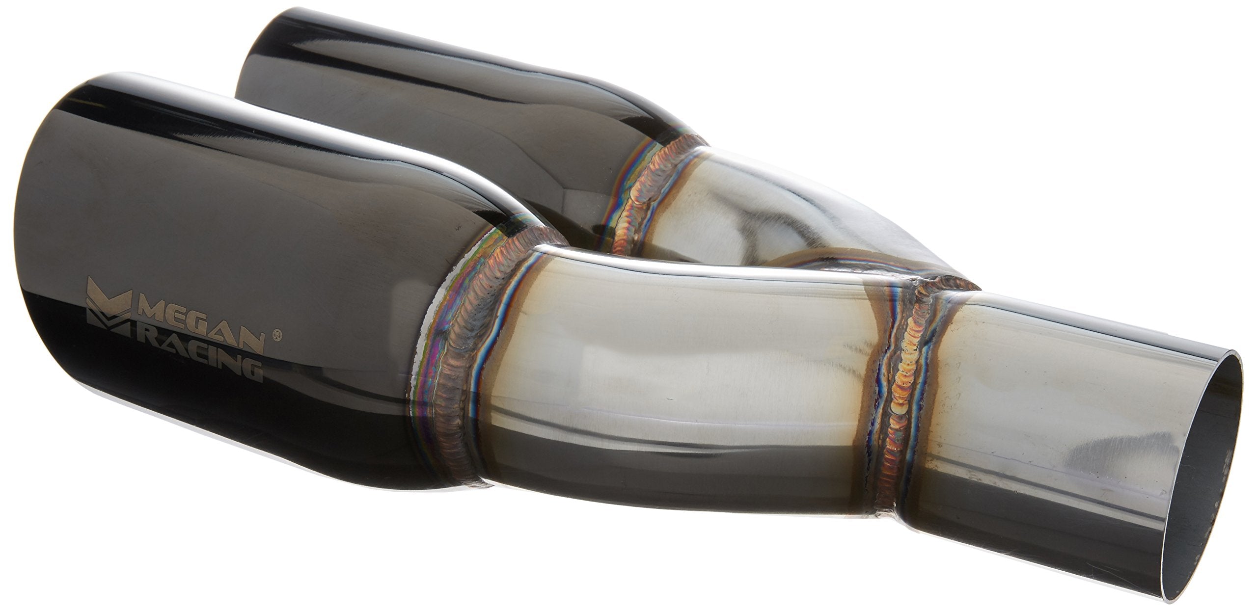 Megan Racing Stainless MR-UT-TBC-PS Twin Black Chrome 3.5" Racing Universal Tip
