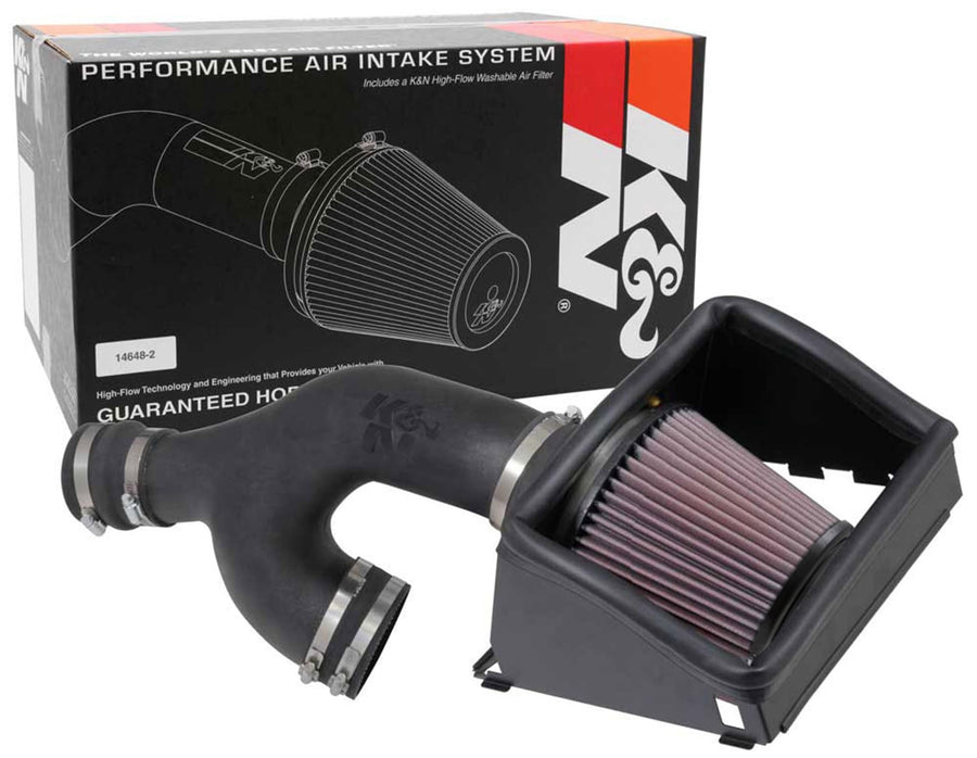 Cold Air Intake System K&N: High-Flow Air Filter, Increase Performance & Towing: Compatible with 2017 FORD: F150, F150 Raptor, 57-2599