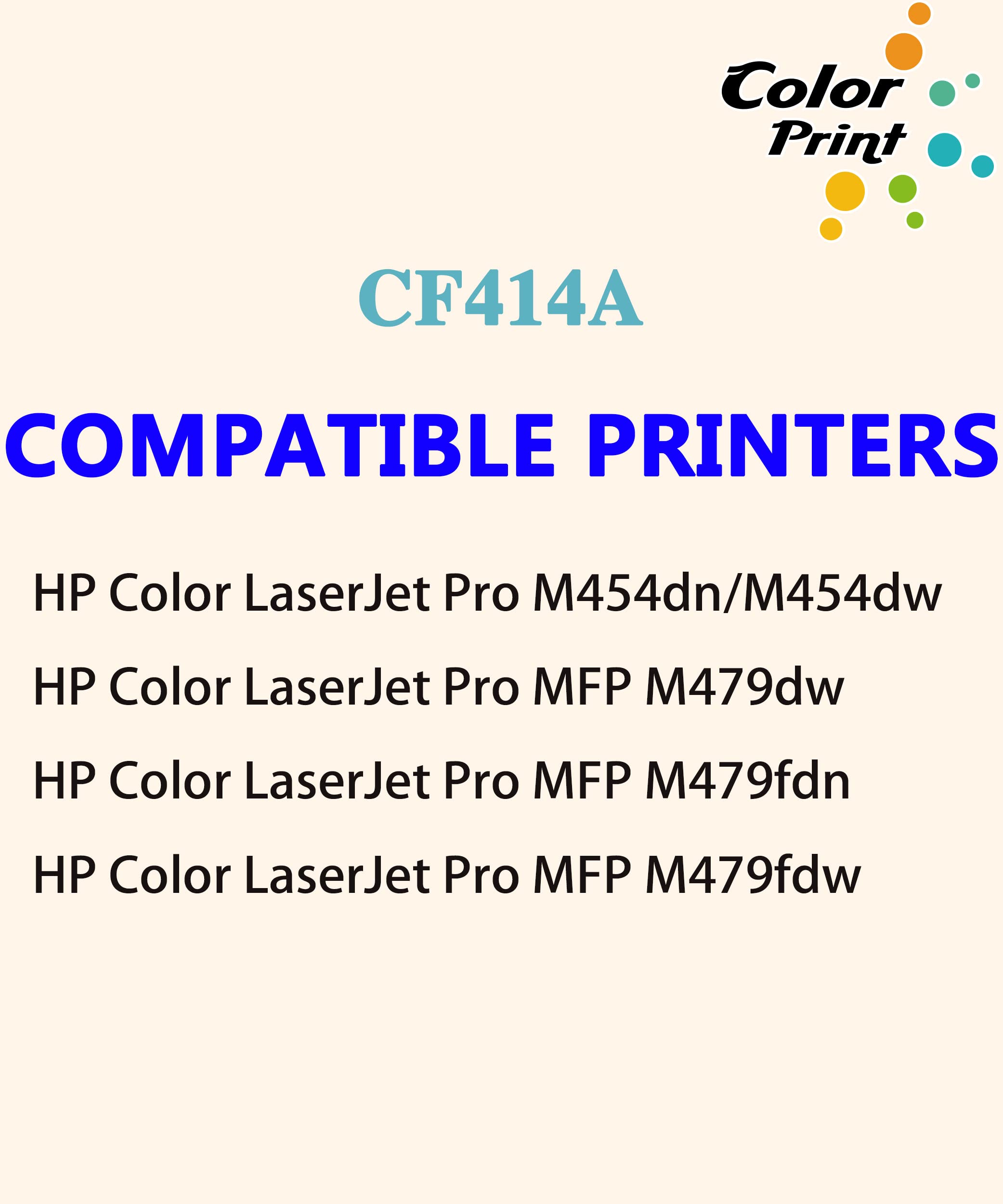 ColorPrint 1-Pack Compatible W2023A Toner Cartridge Replacement for CF414A 414A CF414 Work with Color Laser Jet Pro M454dw M454dn M479fdw M479fdn M479dw Printer (Magenta)